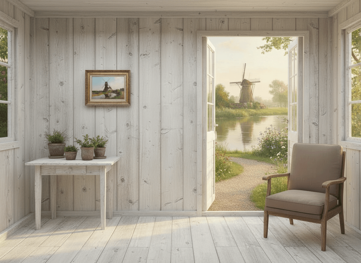 Wipmolen in de polder zonder lijst