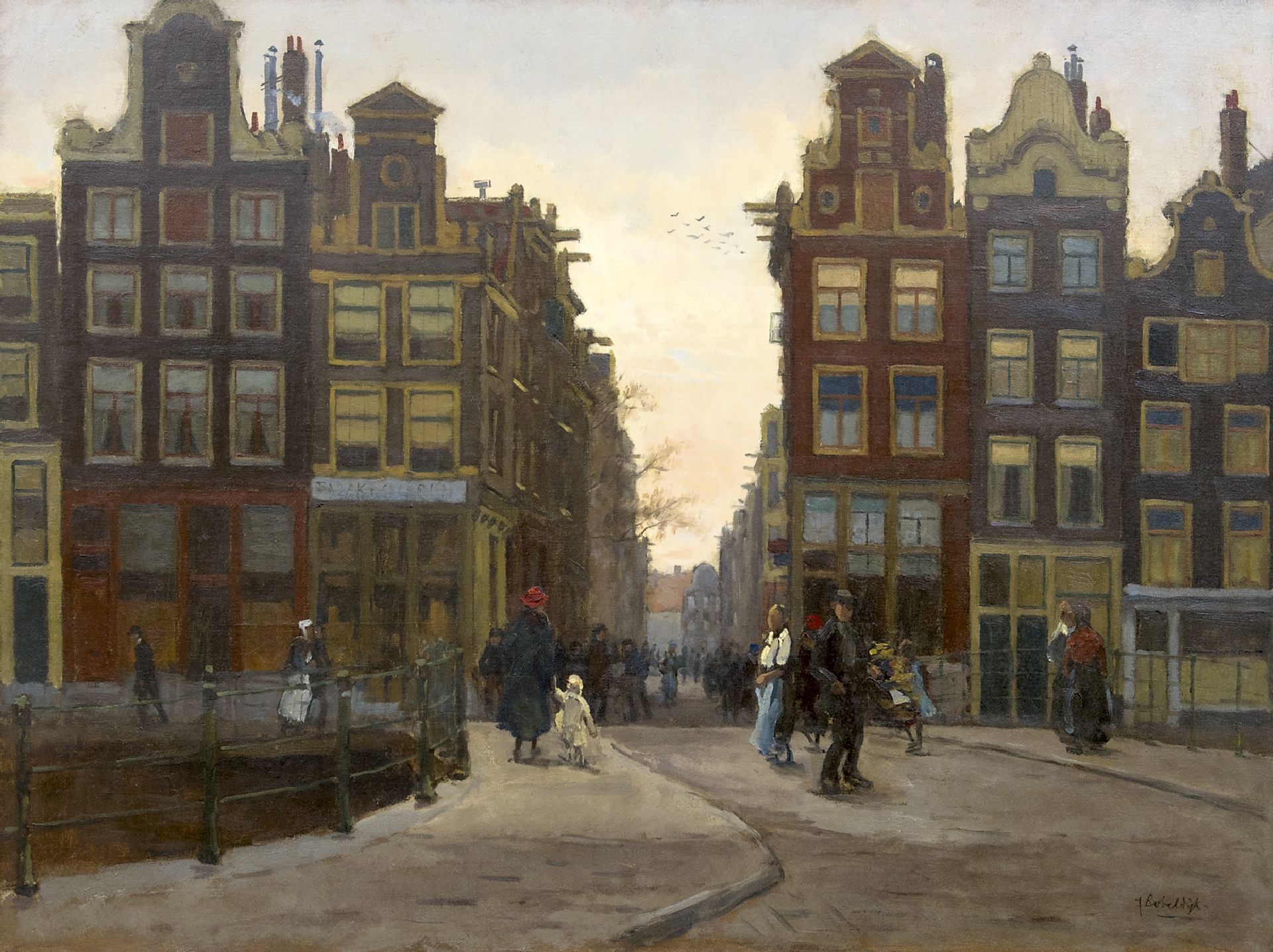 Felicien Bobeldijk - Wijde Heisteeg te Amsterdam (zonder lijst)