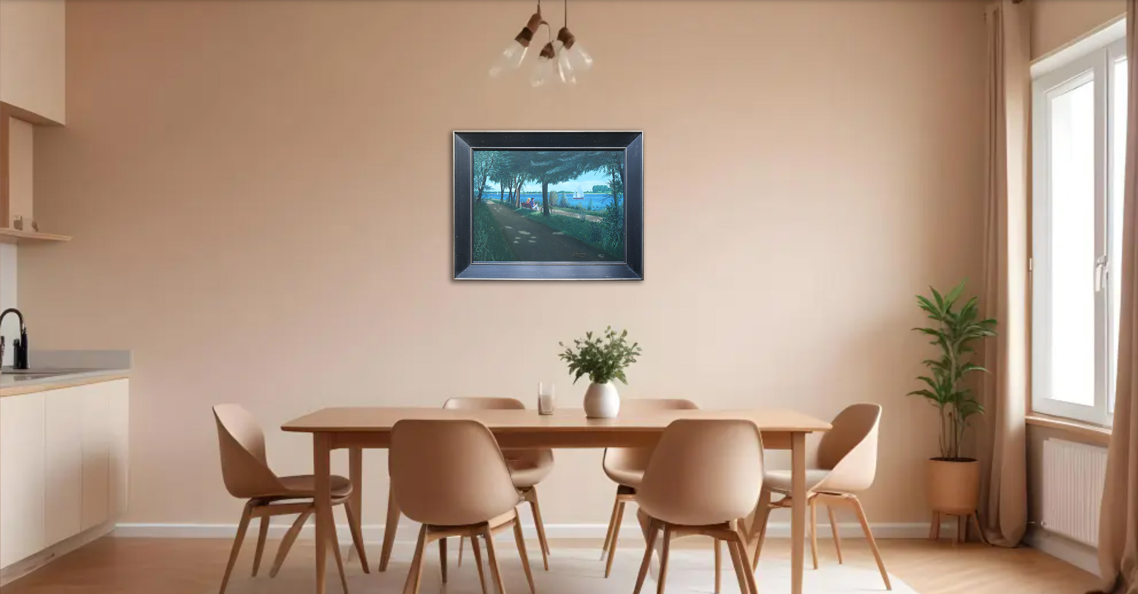 Riviergezicht zonder lijst