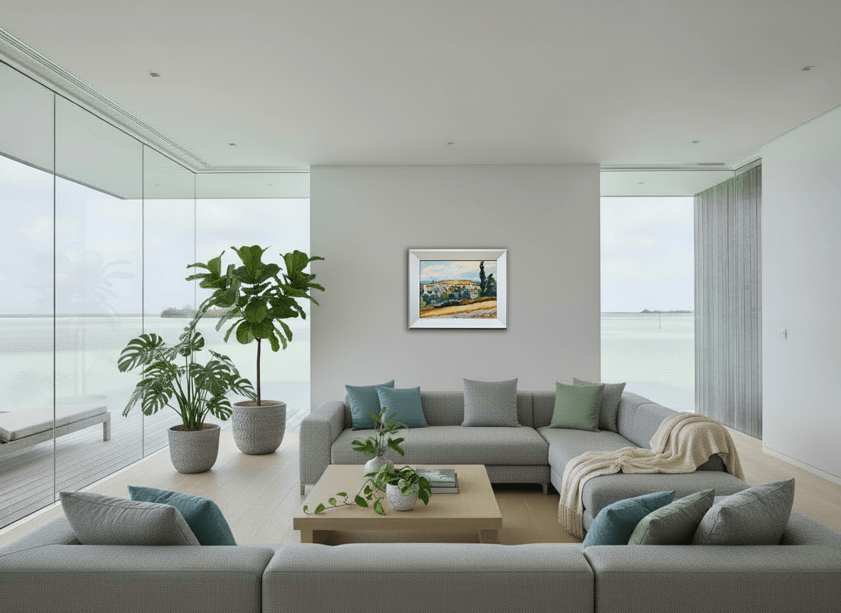 Gezicht op Cancale in Bretagne zonder lijst