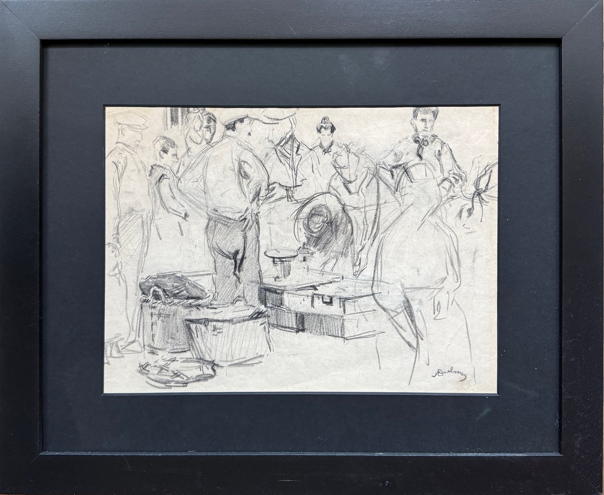 Markttafereel in Amsterdam zonder lijst