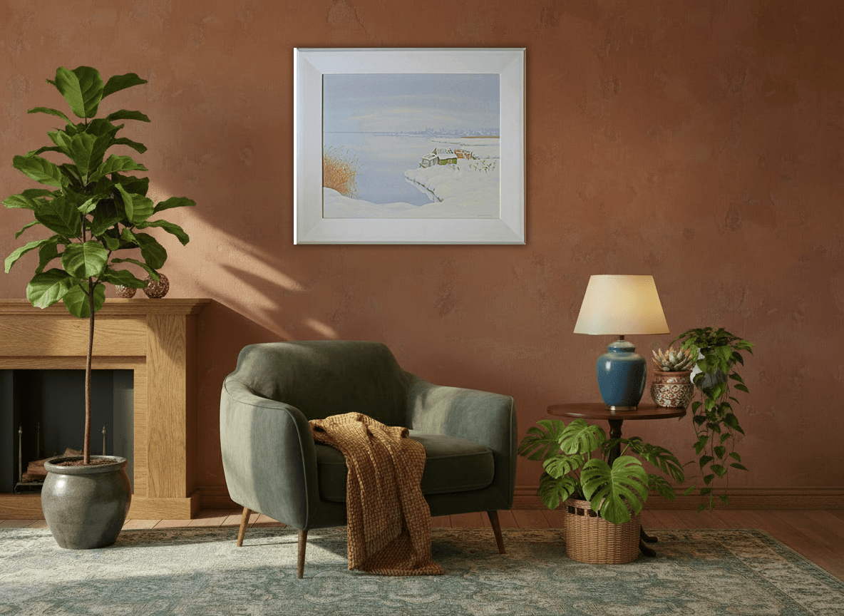 Dirk Smorenberg - Loosdrecht in de winter (in interieur)