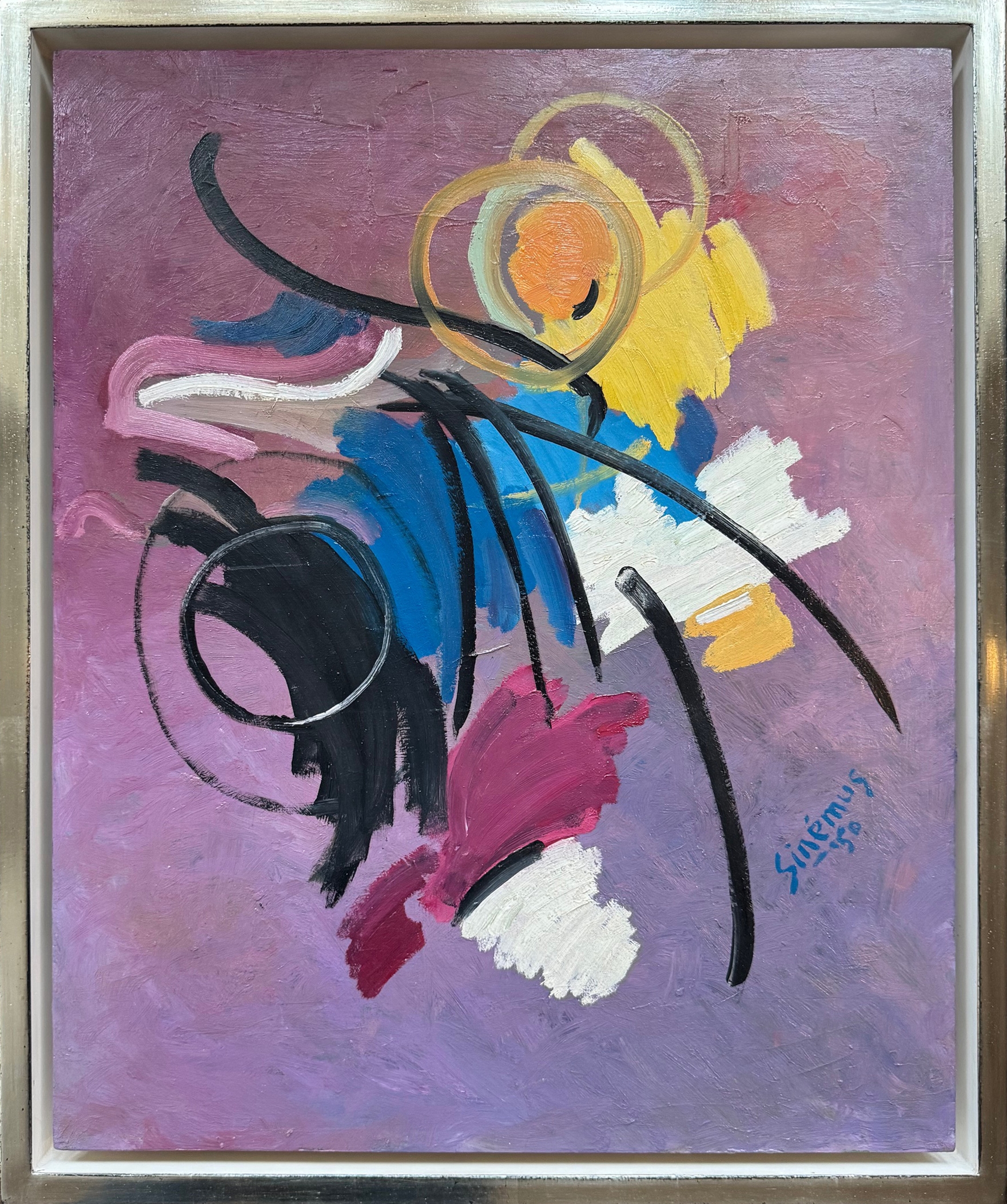 Abstracte compositie zonder lijst