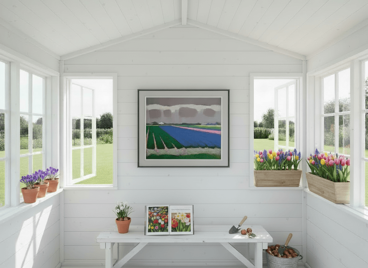 Bollenvelden bij Breezand zonder lijst