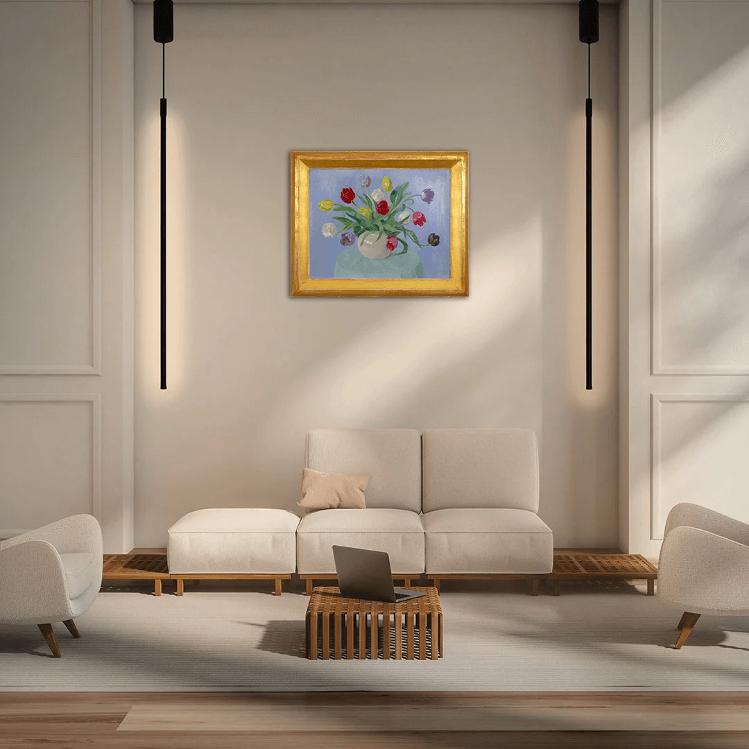 Tulpen in vaas zonder lijst