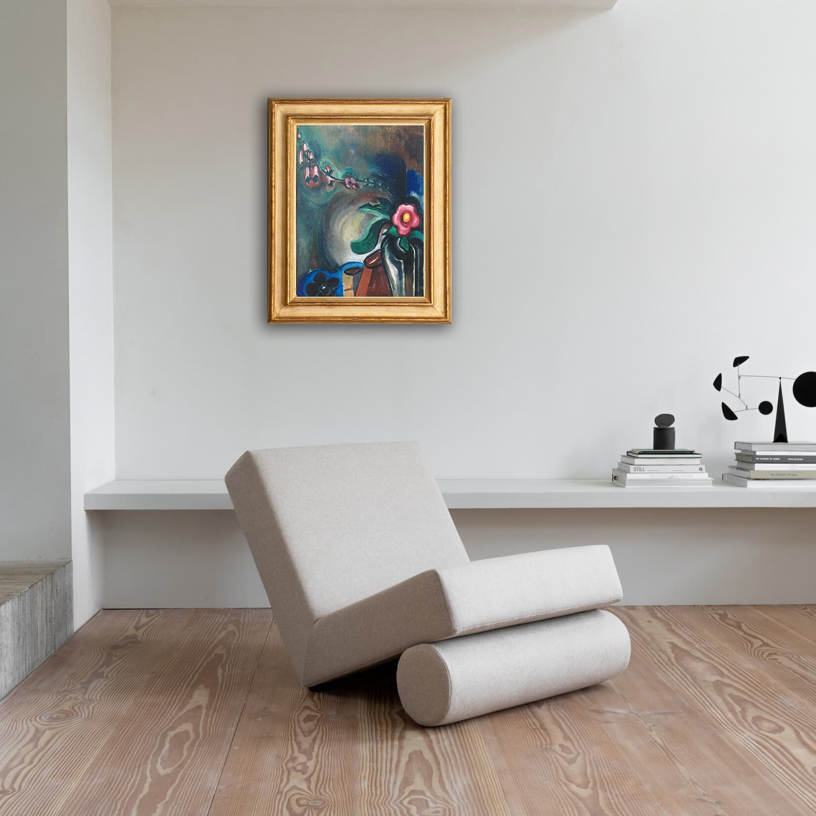 Expressief stilleven zonder lijst