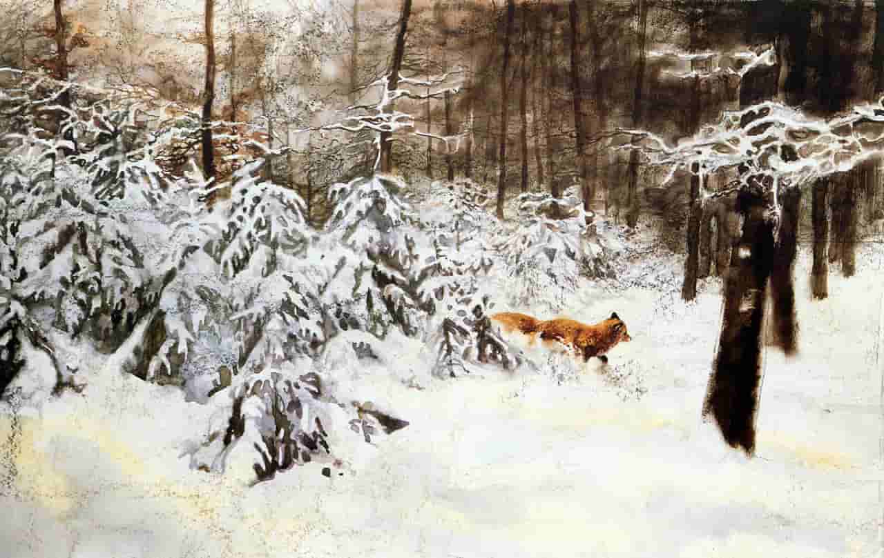 Wintergezicht door Rien Poortvliet