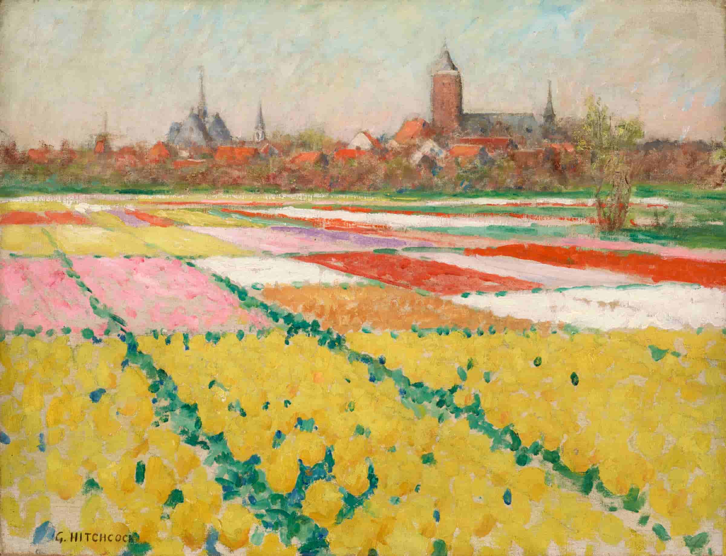 Bollenvelden door George Hitchcock