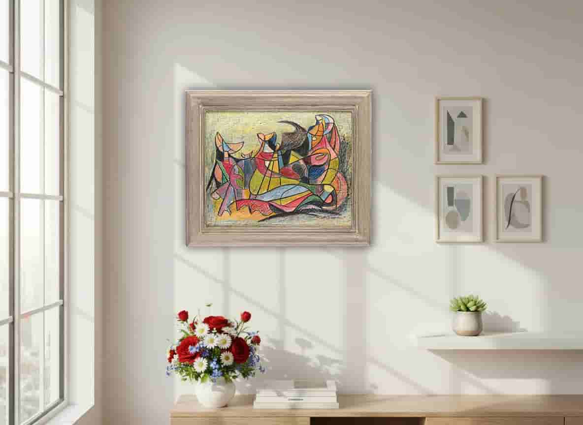 Klaas Boonstra -  Surrealistische compositie (in interieur)