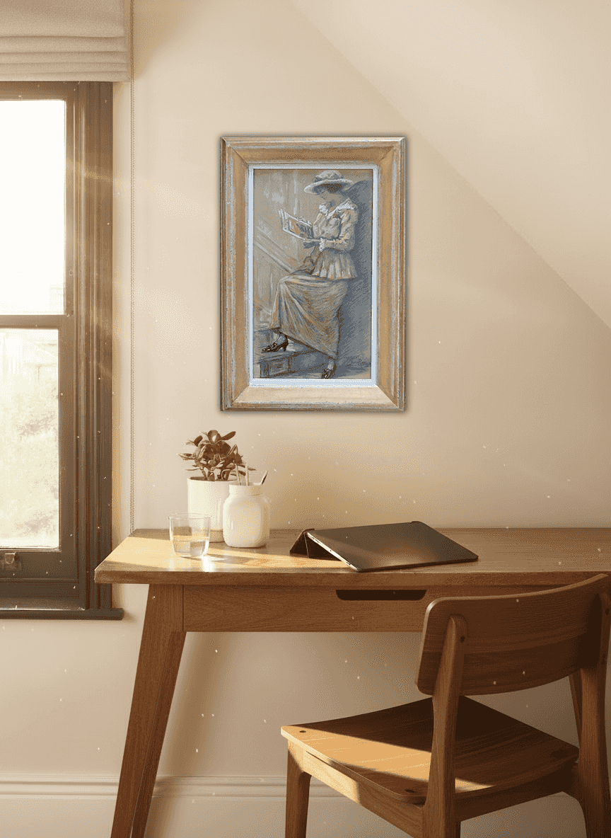 Jacob van Rossum - Elegante lezende dame (in interieur)