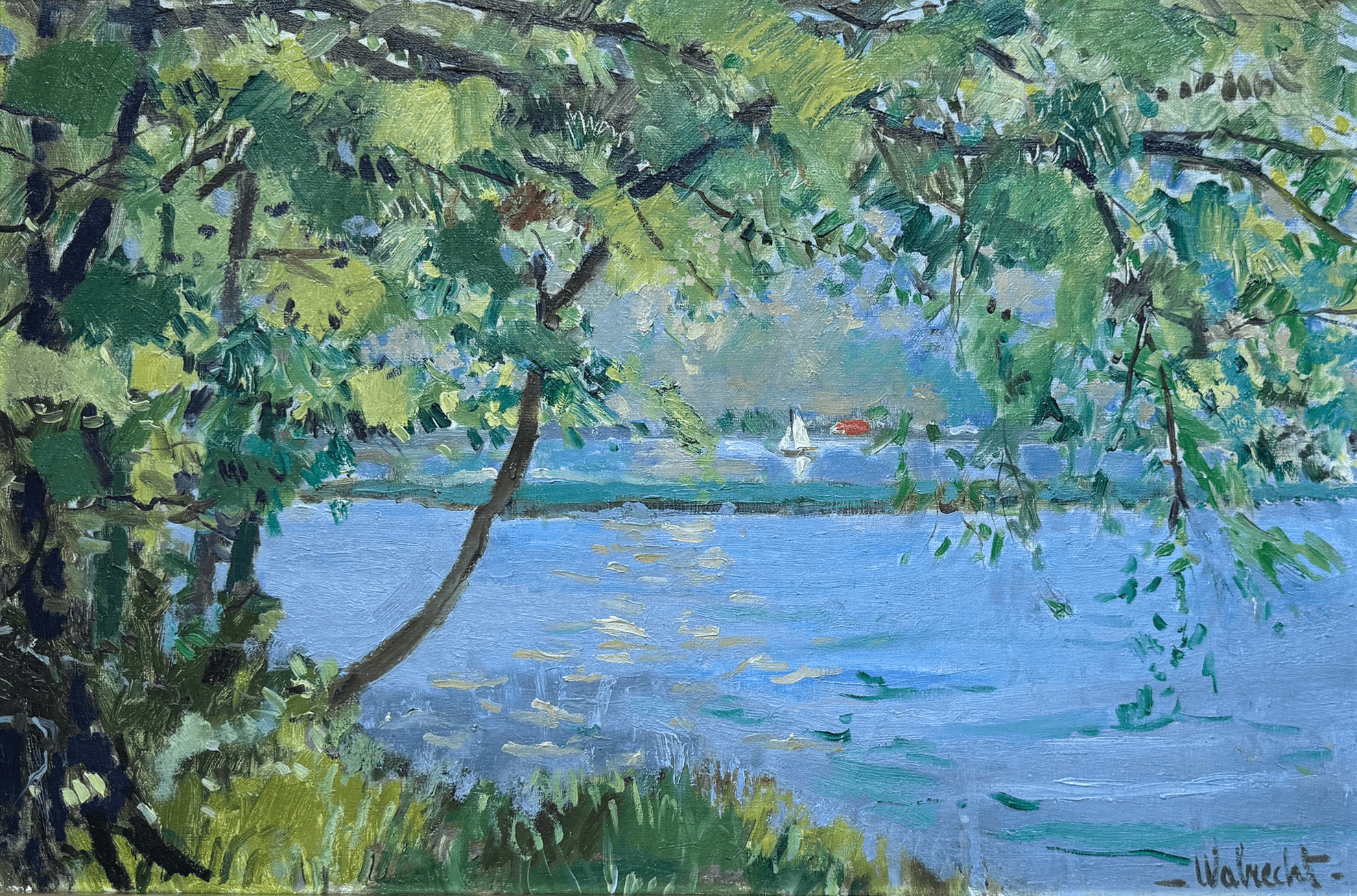 Ben Walrecht - Sfeervol zomers waterlandschap