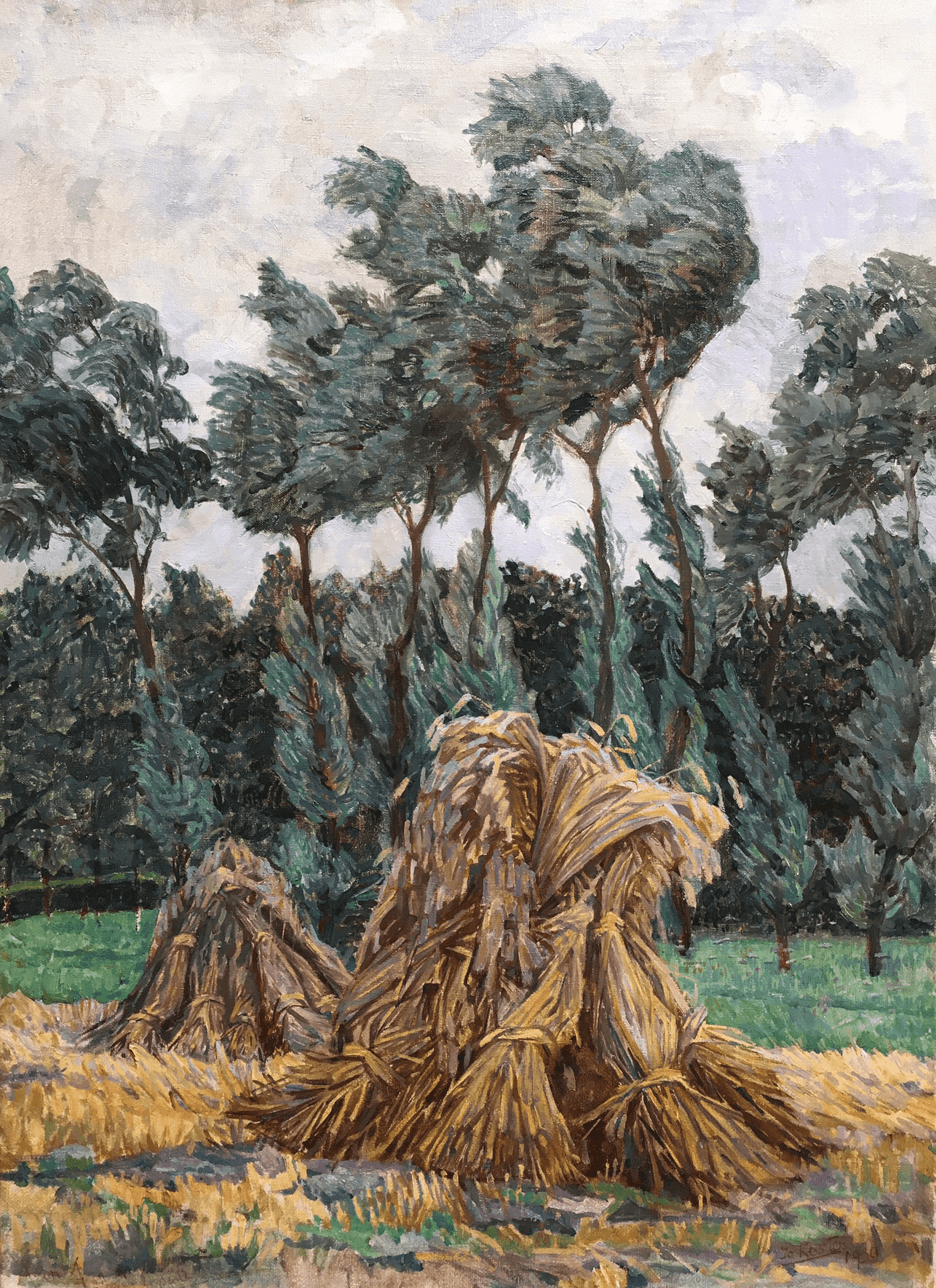 Jo Koster - Korenschoven (zonder lijst)