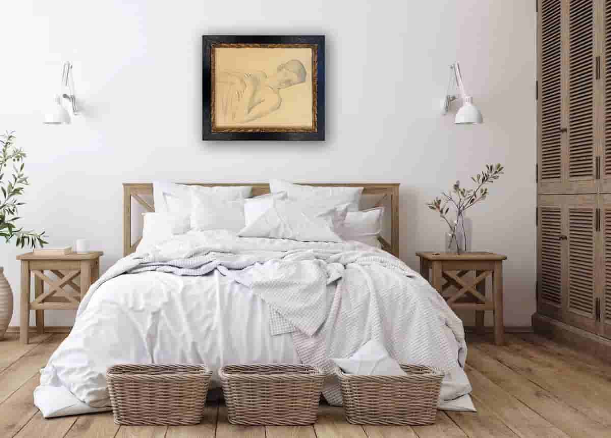 Jan Heyse - Slapende jongedame (in interieur)