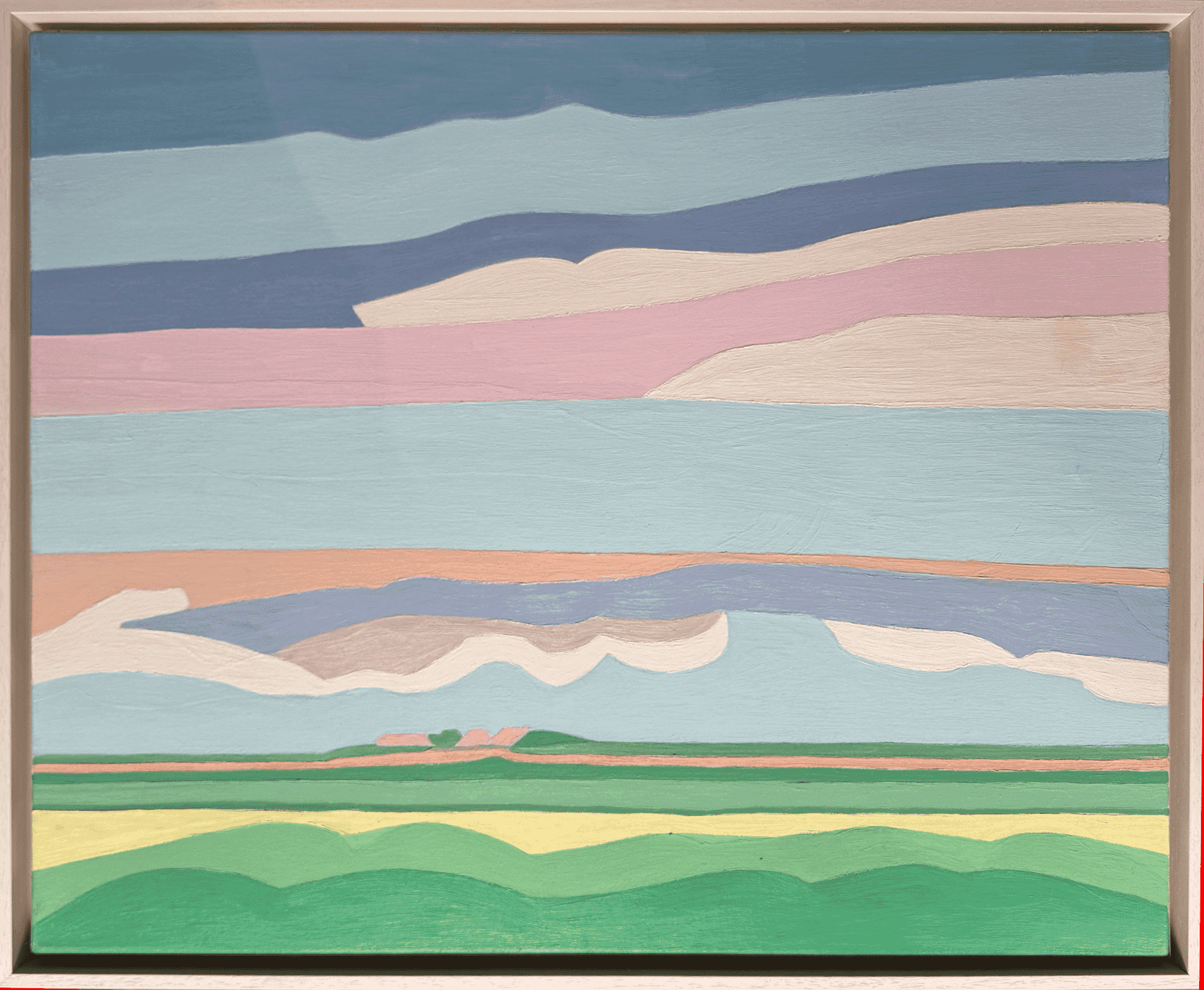 Paul Overhaus - Dorpje in de duinen (met lijst)