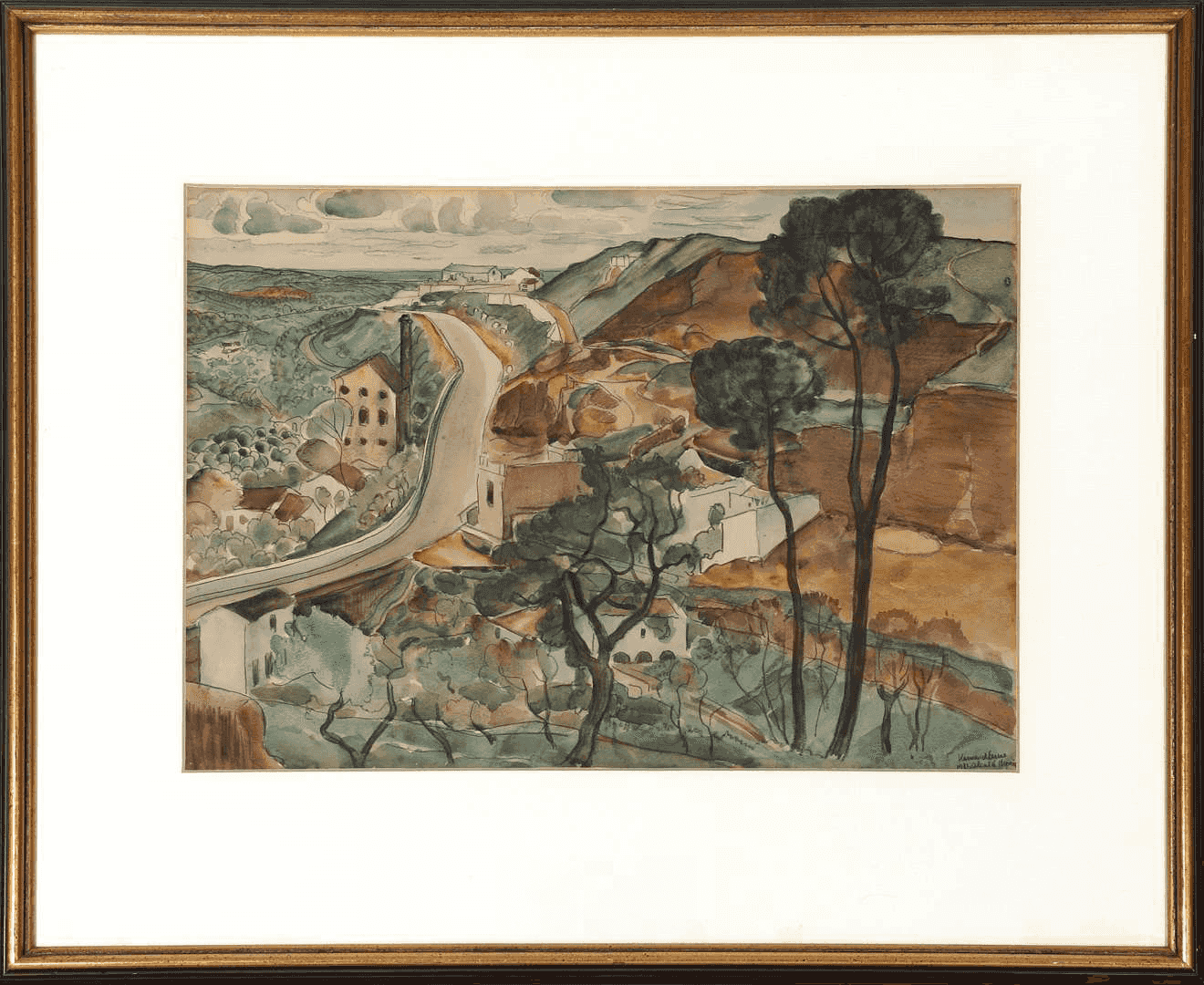 Harmen Meurs - Panoramisch uitzicht op het Andalusische stadje Alcalá (met lijst)