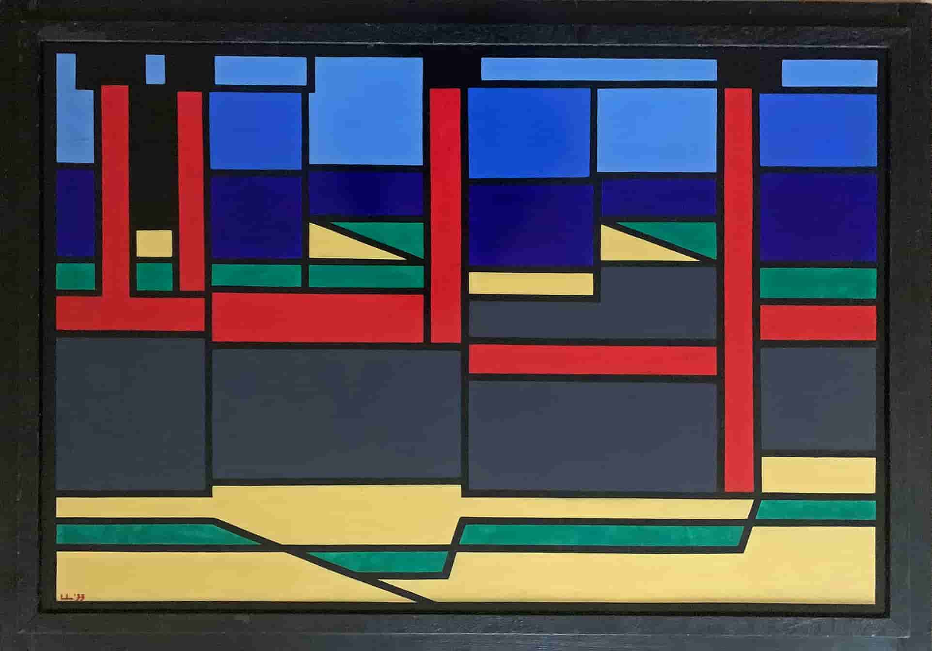 Louise (Lou) Loeber - Fabrieken IV (met lijst)