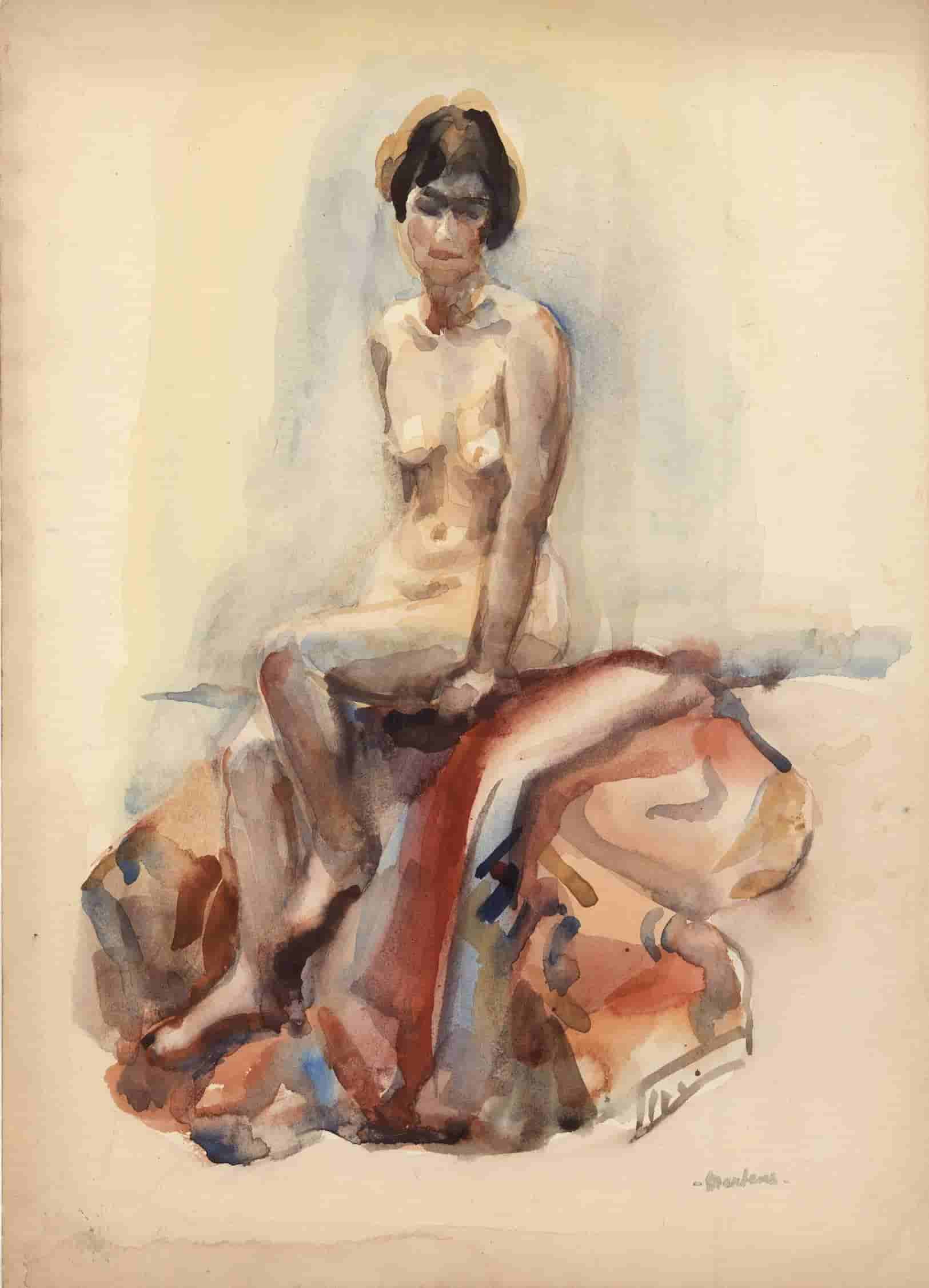 George Martens - Zittend naakt