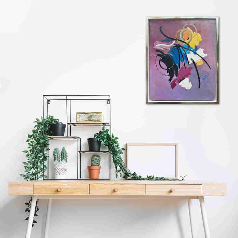 Wim Sinemus - Abstracte compositie (in interieur)