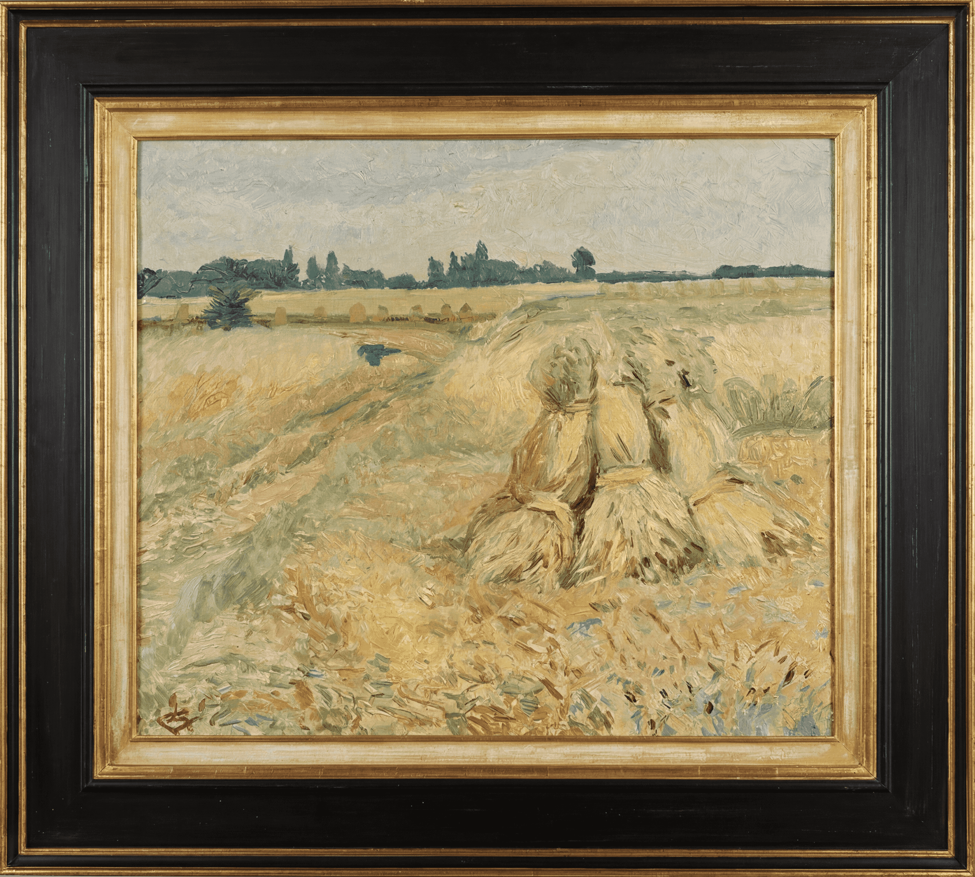 Jannes de Vries - Gronings landschap jaren 1930 (met lijst)