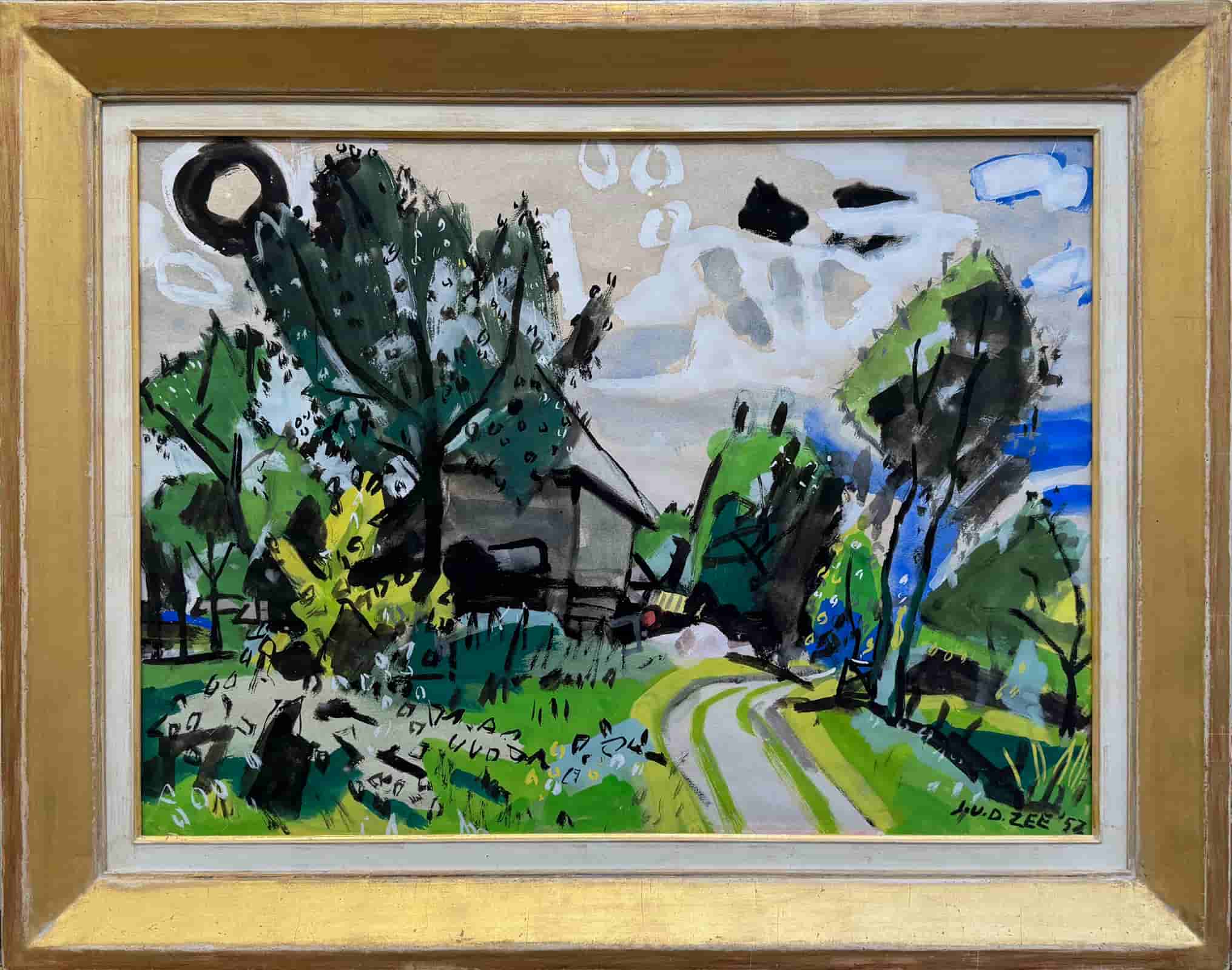 Jan van der Zee - Groningse boerderij (met lijst)