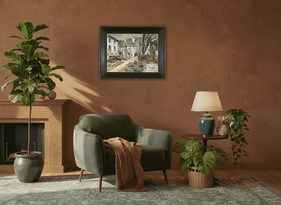 Johan Dijkstra - Mediterrane binnenplaats (in interieur)