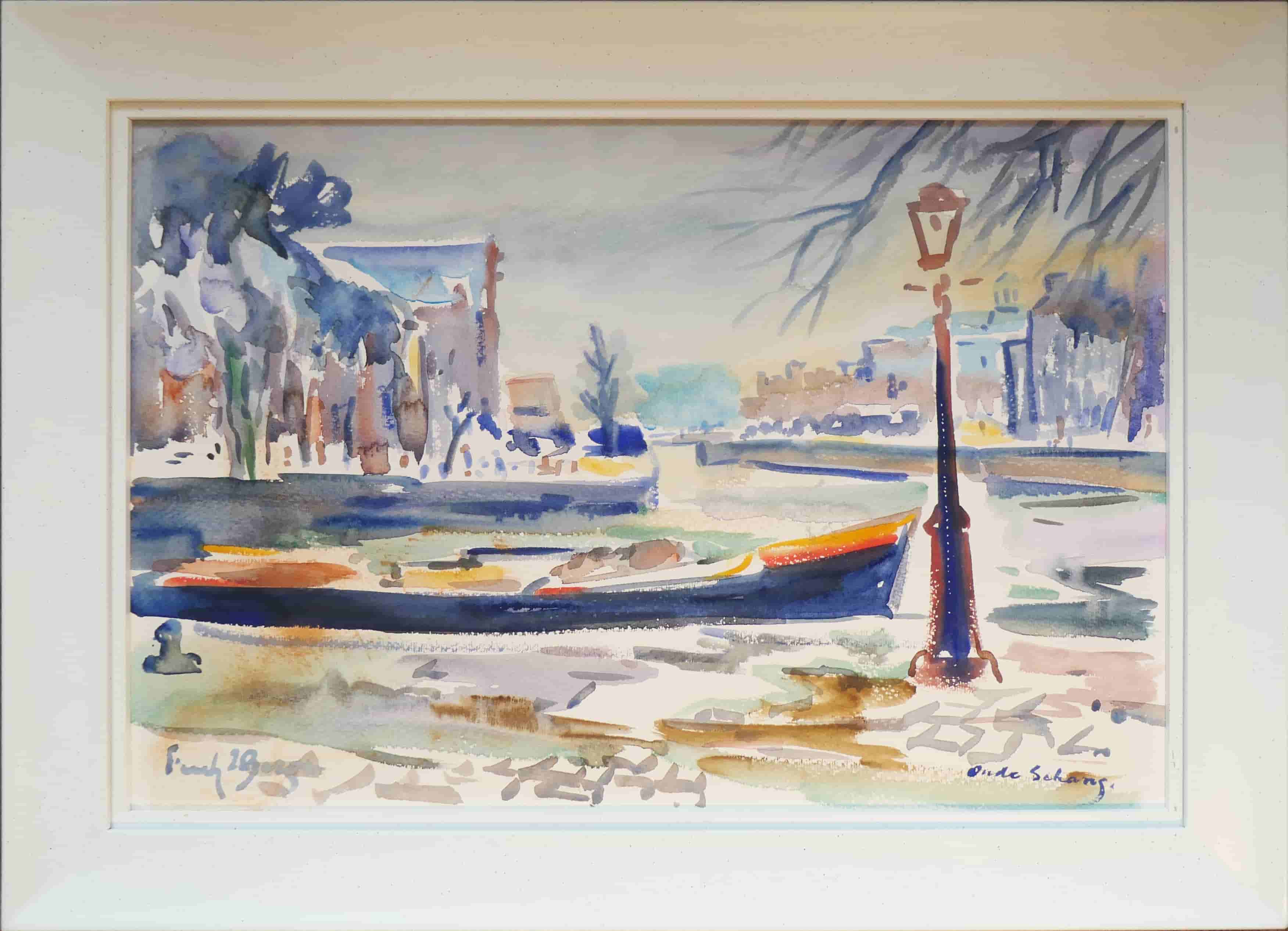 Freek van den Berg - Snoekjesgracht Amsterdam (met lijst)