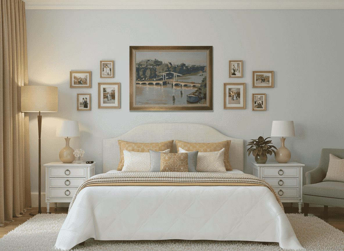 Joop Stierhout - Magere brug in Amsterdam (in interieur)