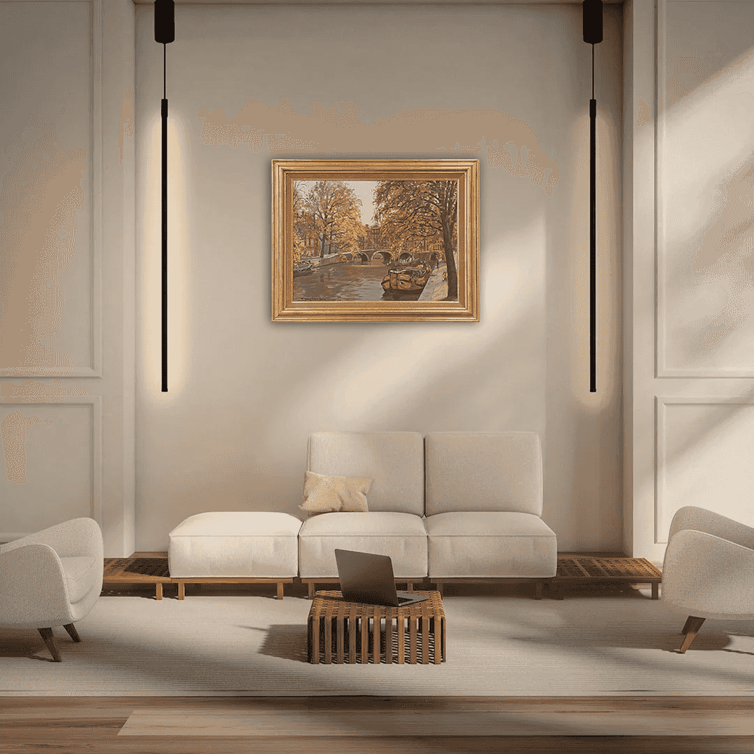 Daniel (Daan) Mühlhaus - Gracht in Amsterdam (in interieur)