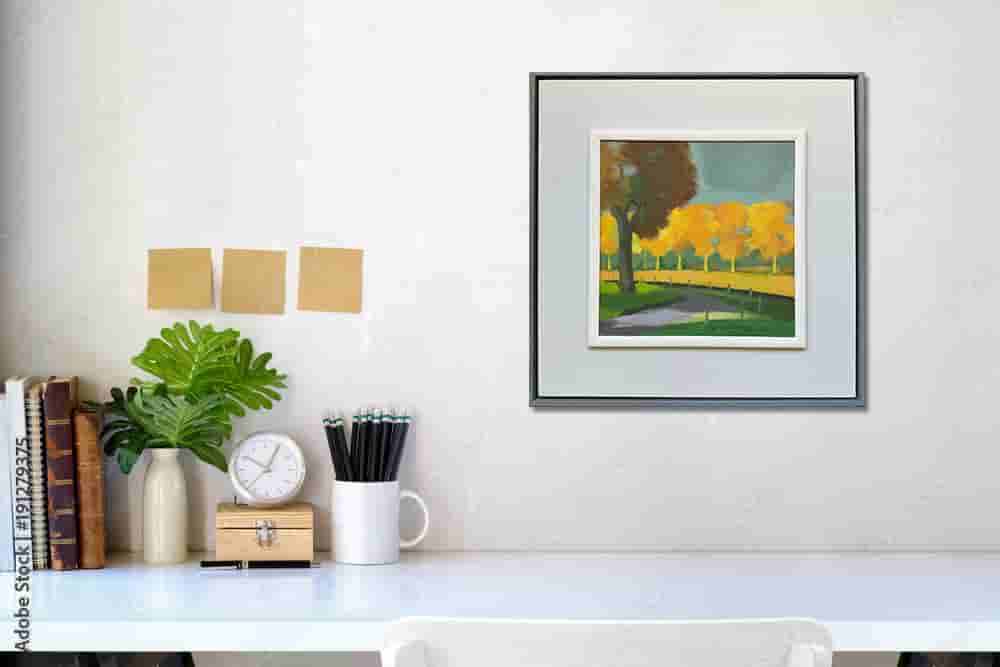 Jentsje Popma - Bomenrij in de herfstzon (in interieur)