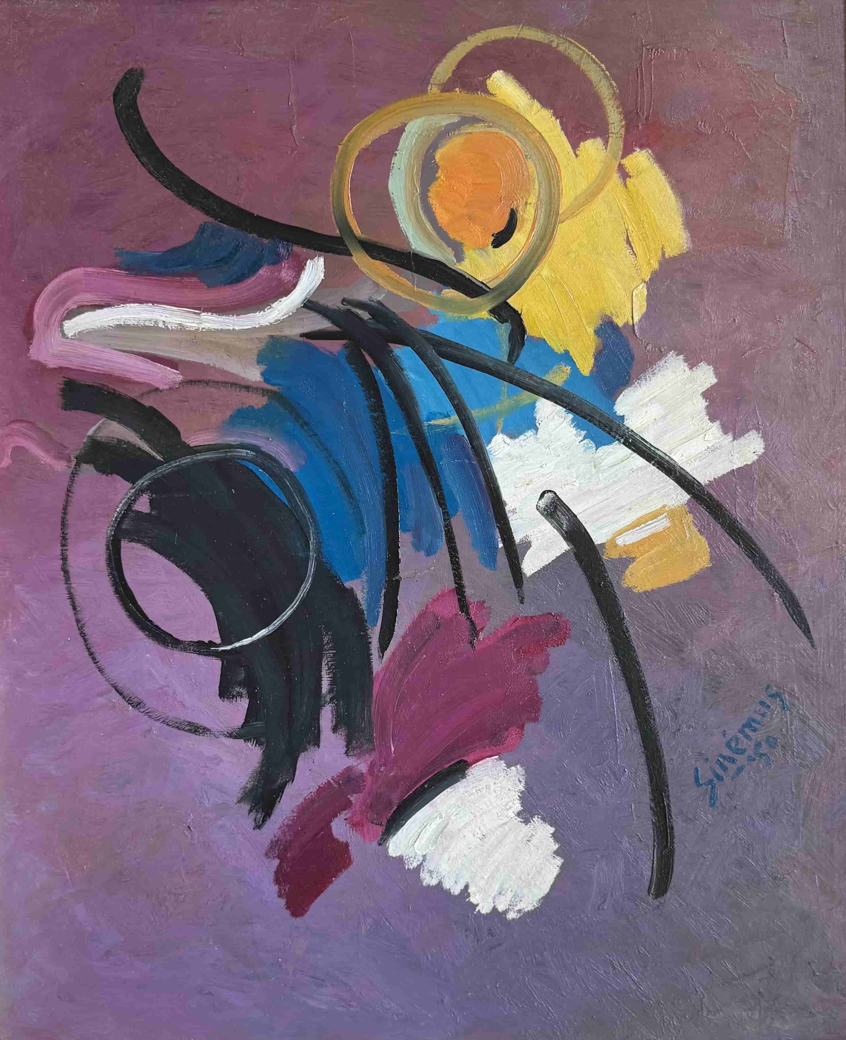 Wim Sinemus - Abstracte compositie