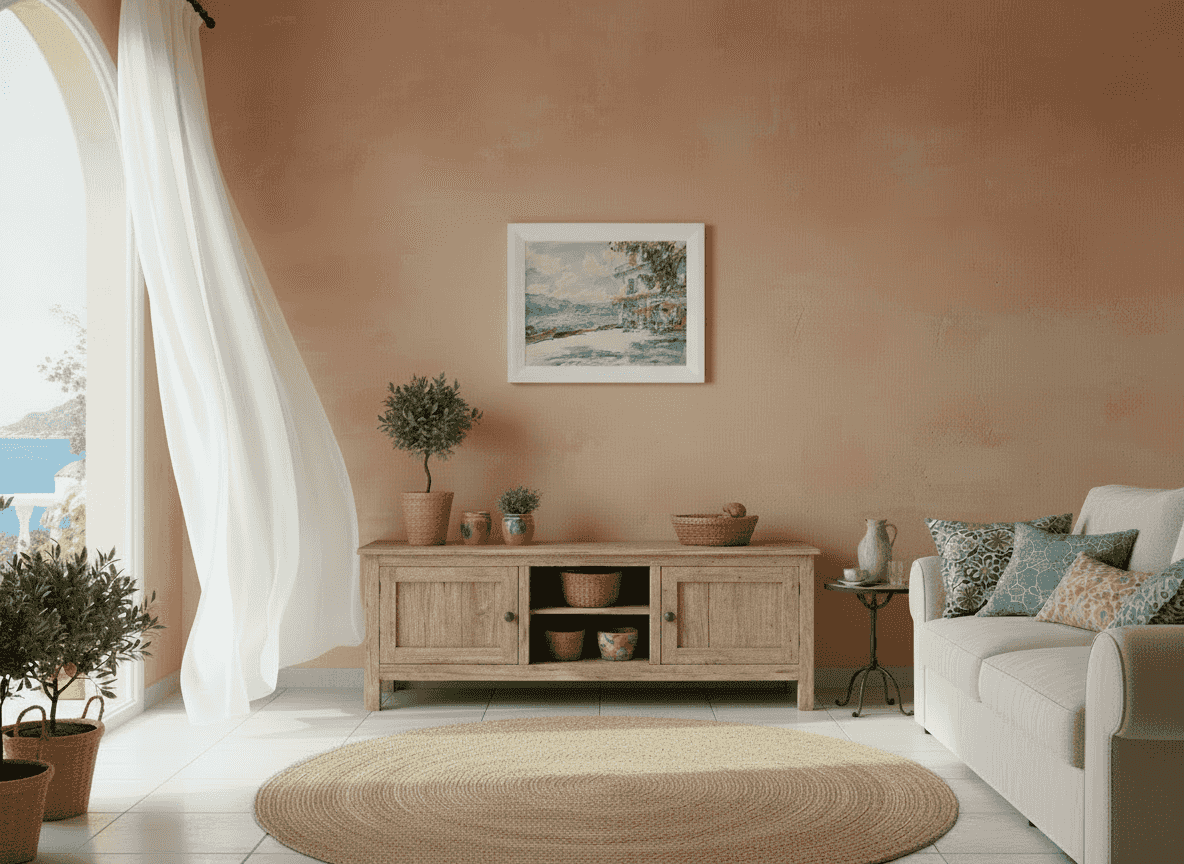 Johan Dijkstra - Gezicht op het strand bij Lago d'Orta (Italië) (in interieur)