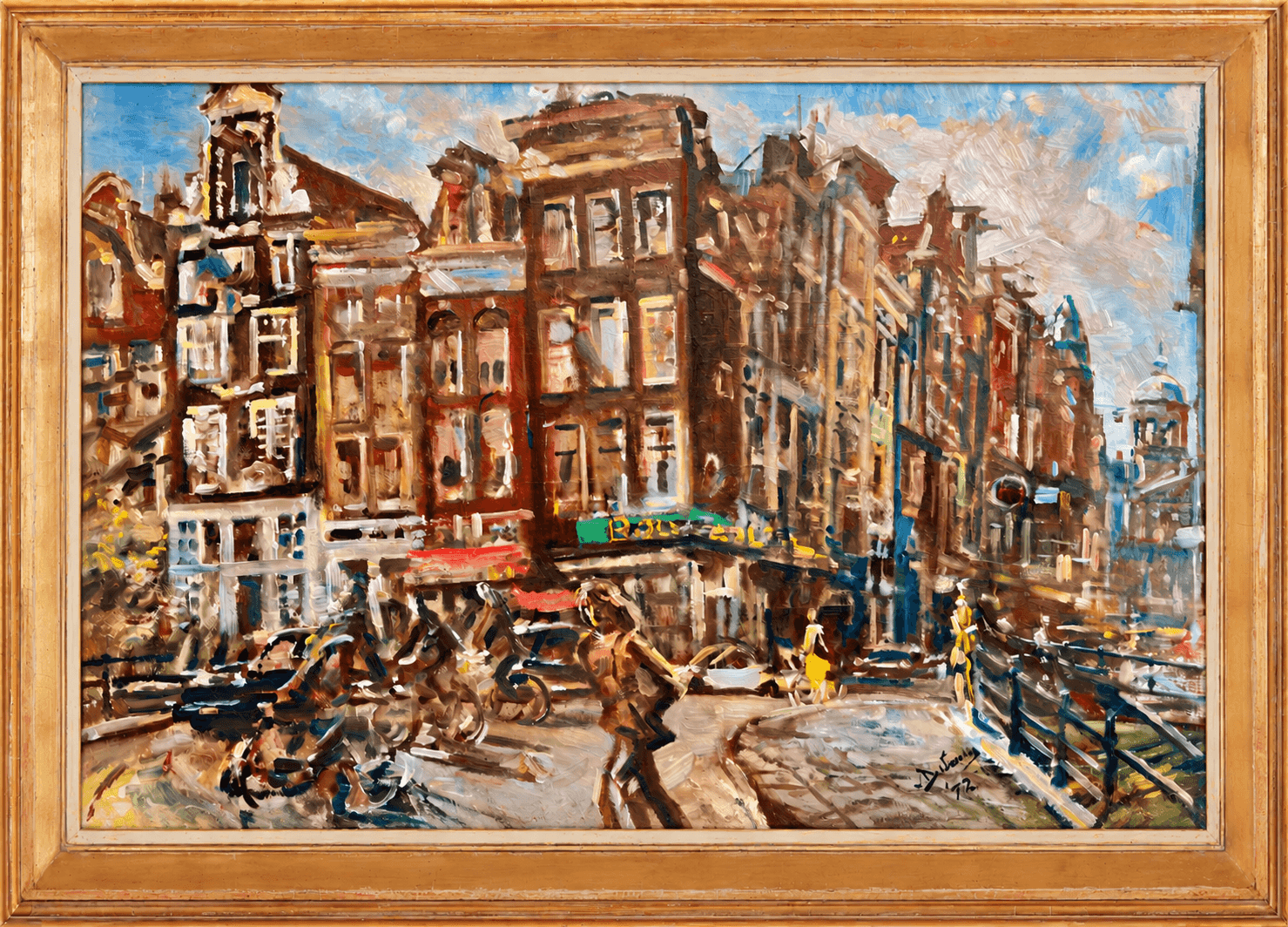 Erasmus Bernard von Dülmen-Krumpelman - Damstraat, Amsterdam, 1972 (met lijst)