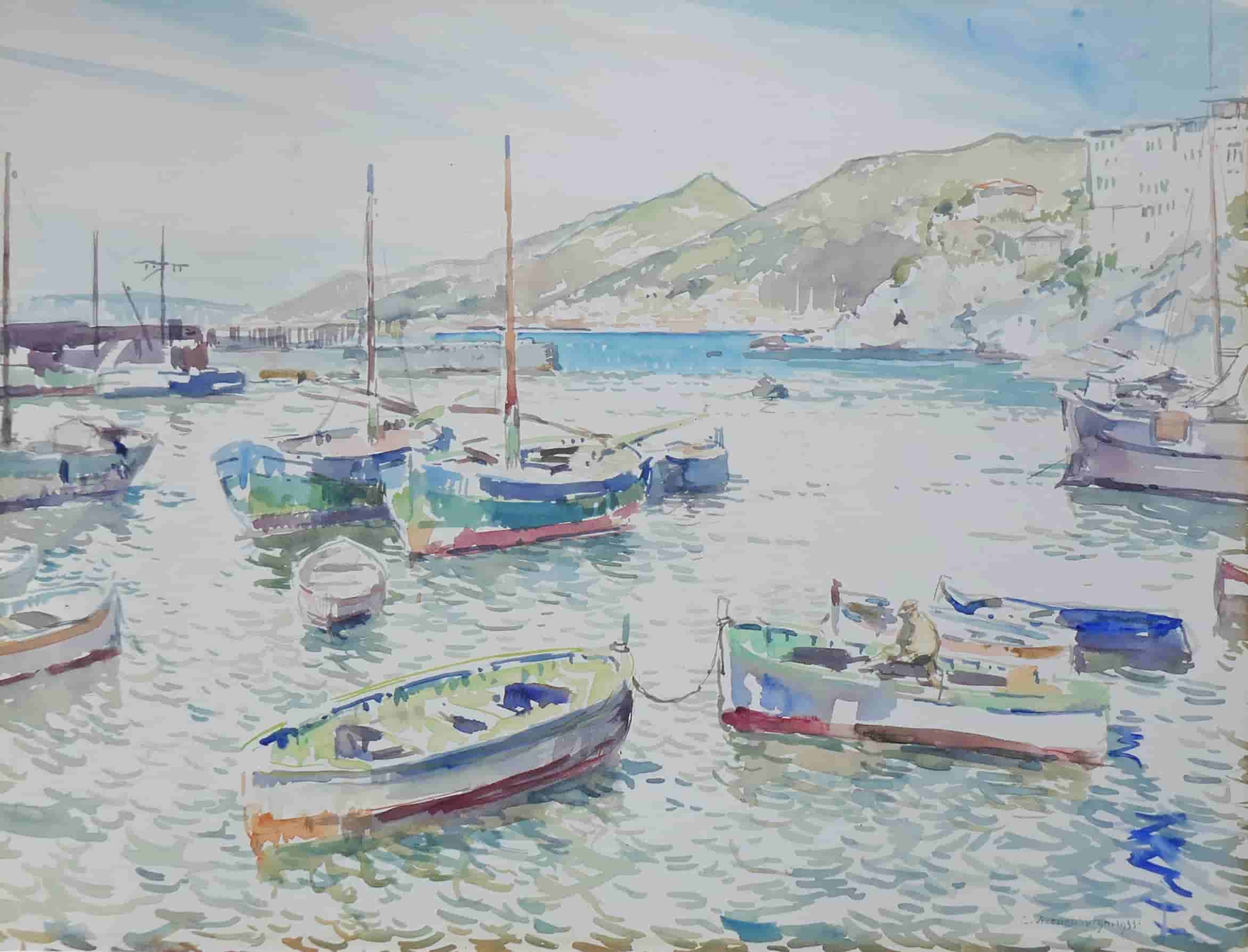 Cornelis Vreedenburgh - Baai bij Saint Tropez