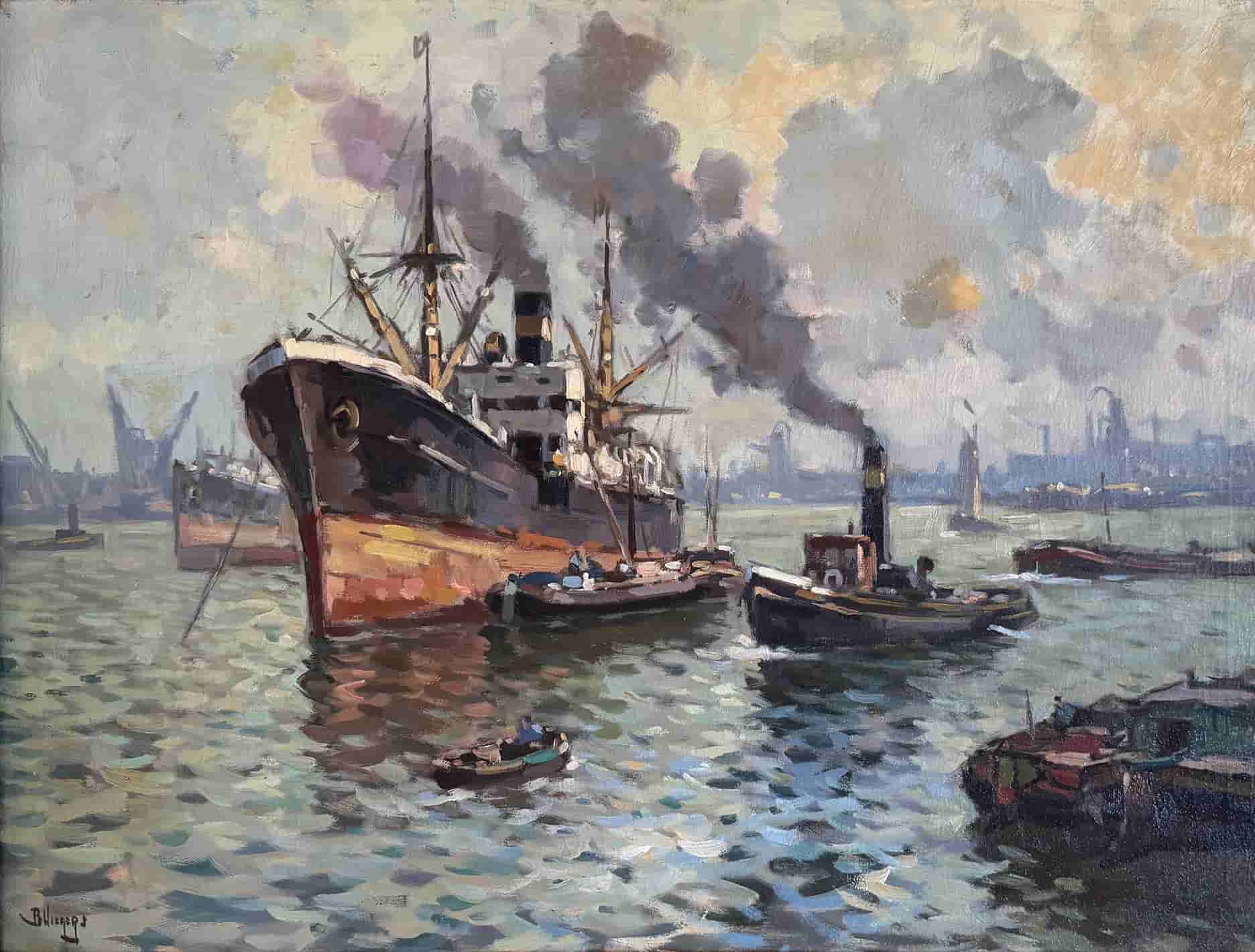 Ben Viegers - Havengezicht (zonder lijst)