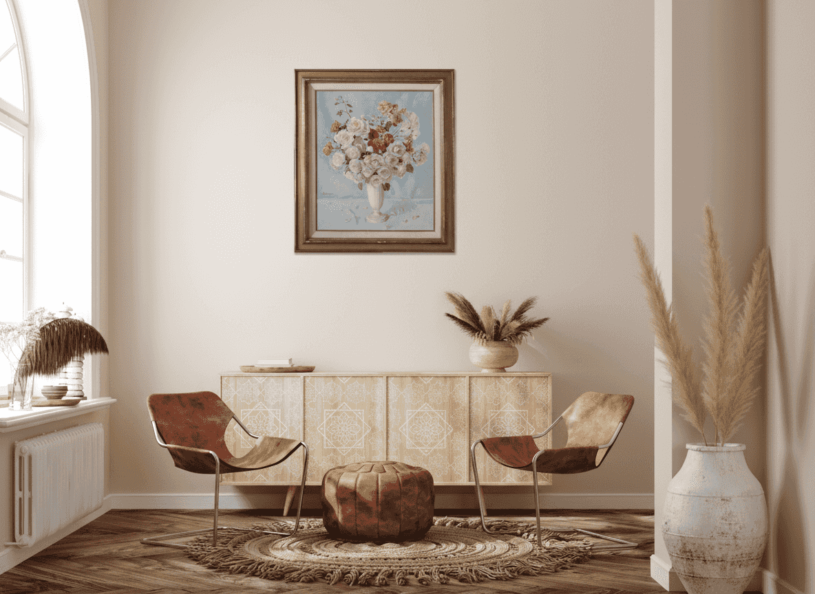 Joop Stierhout - Boeket met rozen (in interieur)