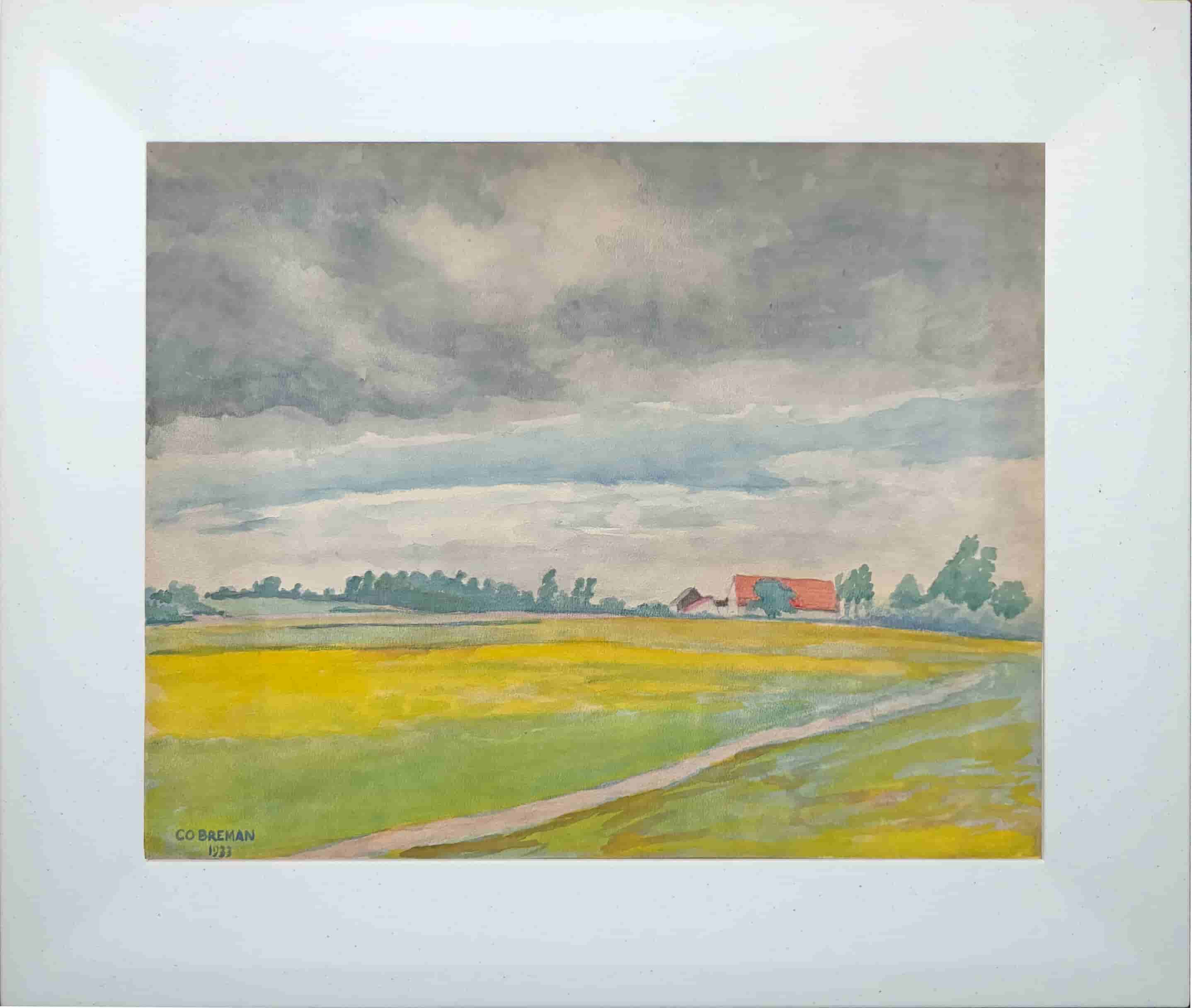 Co Breman - Landschap (met lijst)