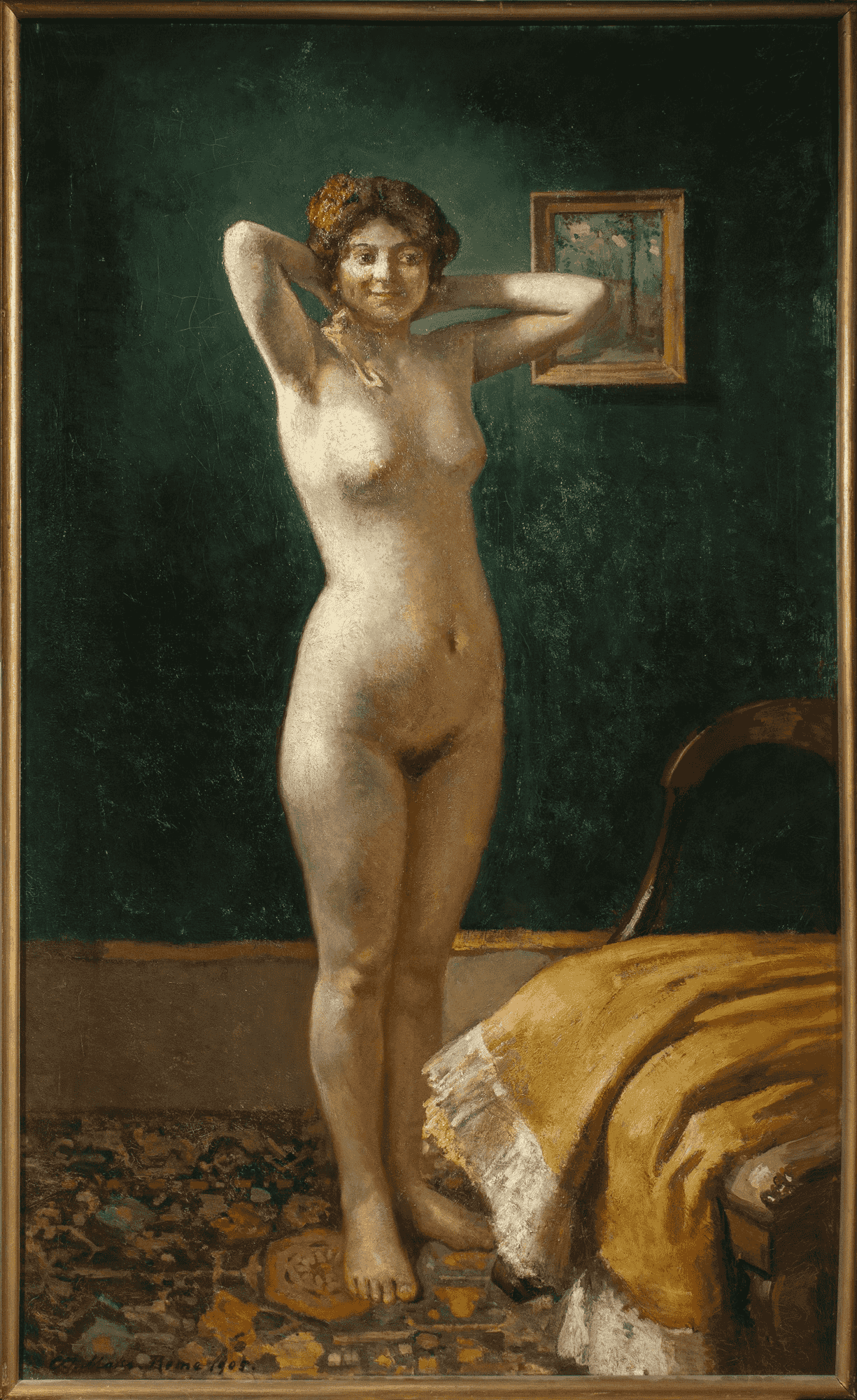 Kees Maks - Naakportret van Ersilla Rinaldi (met lijst)