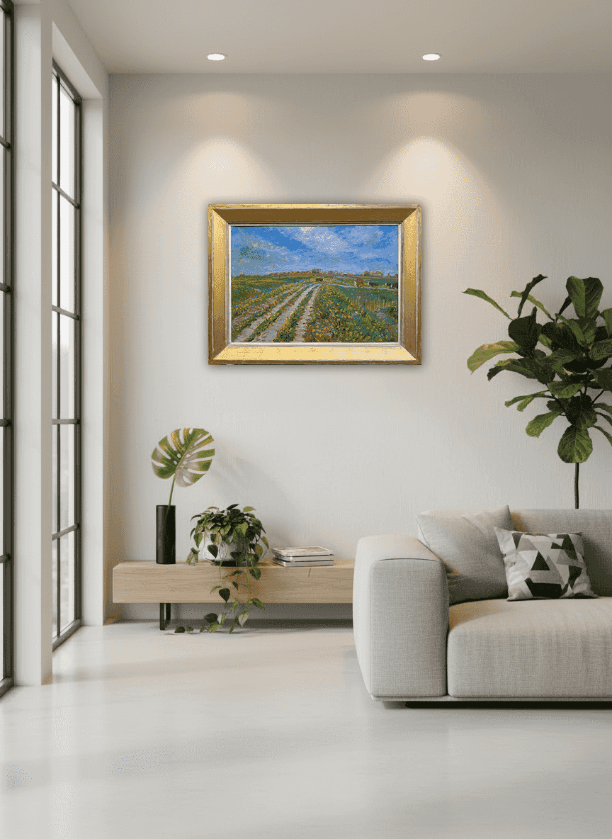 Johan Dijkstra - Gezicht op Niehove (in interieur)