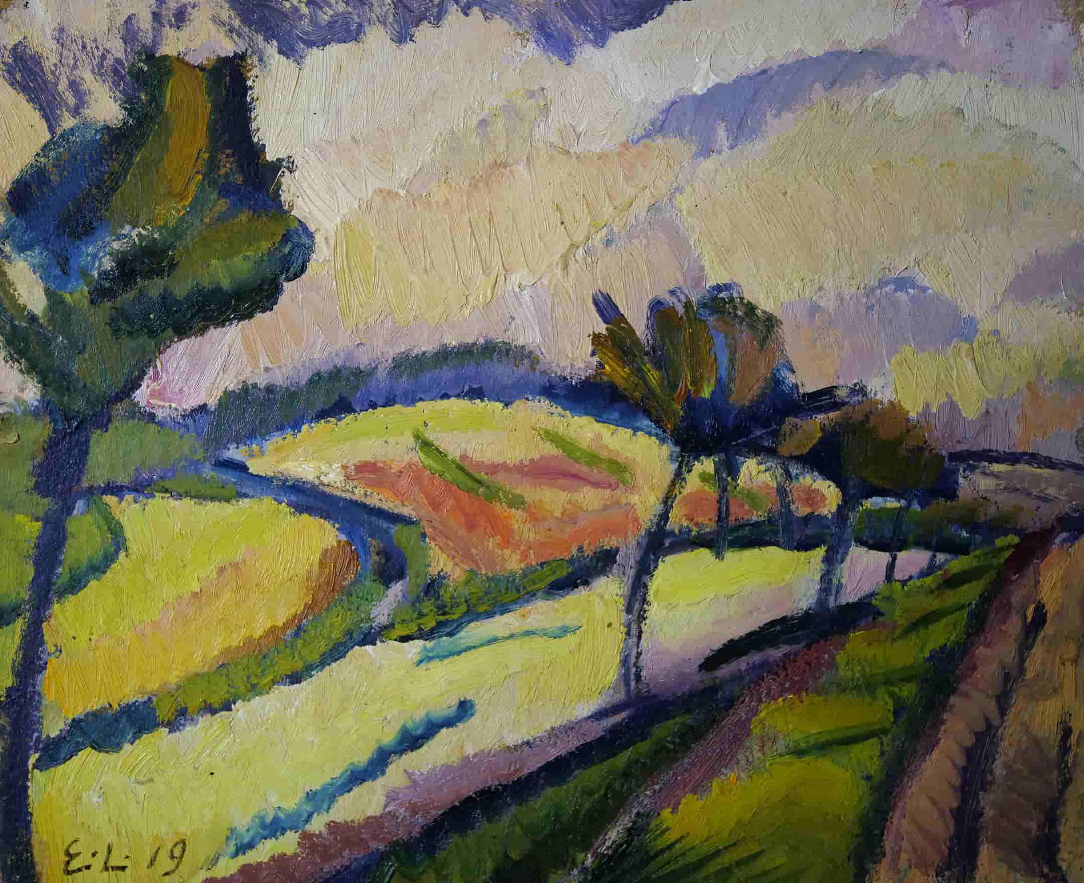 Else van der Feer-Lohmann - Landelijke weg (zonder lijst)