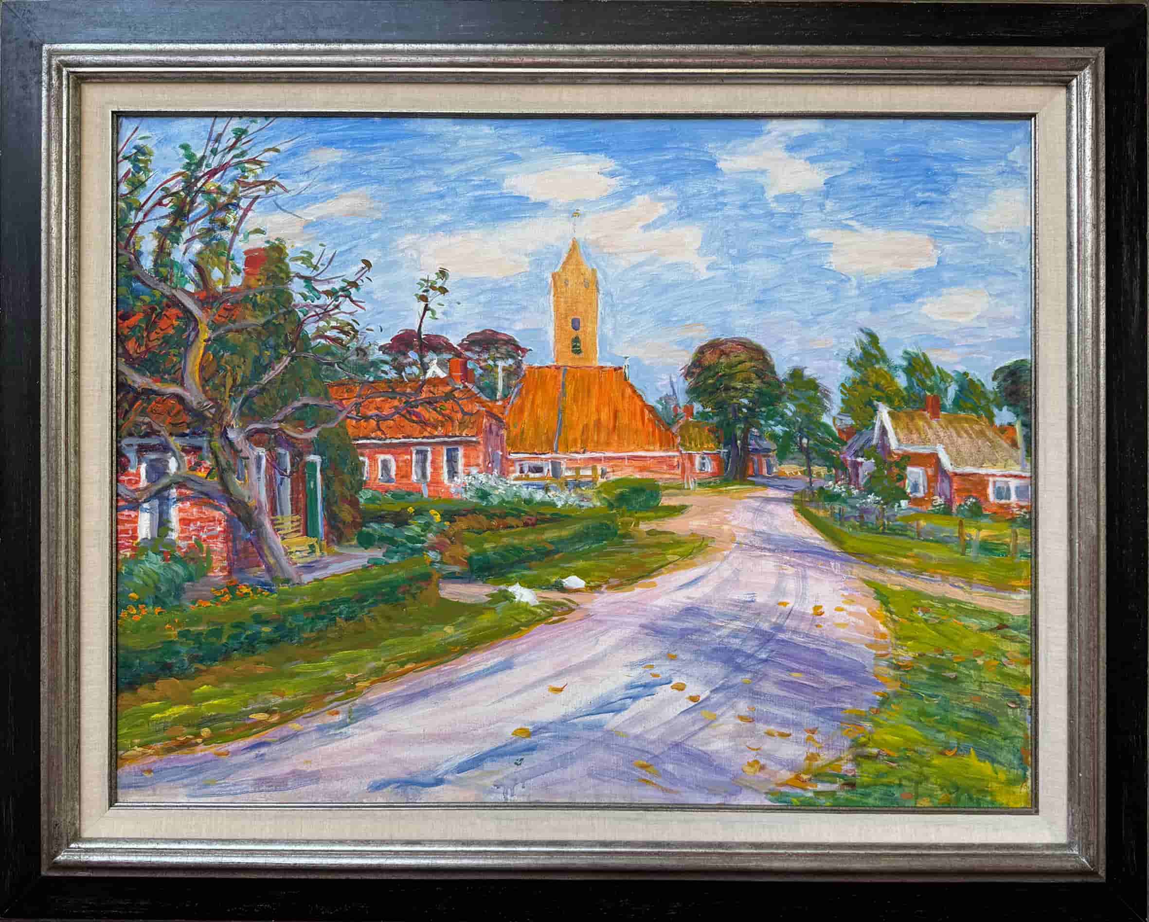 Johan Dijkstra - Nazomer in Garnwerd (met lijst)