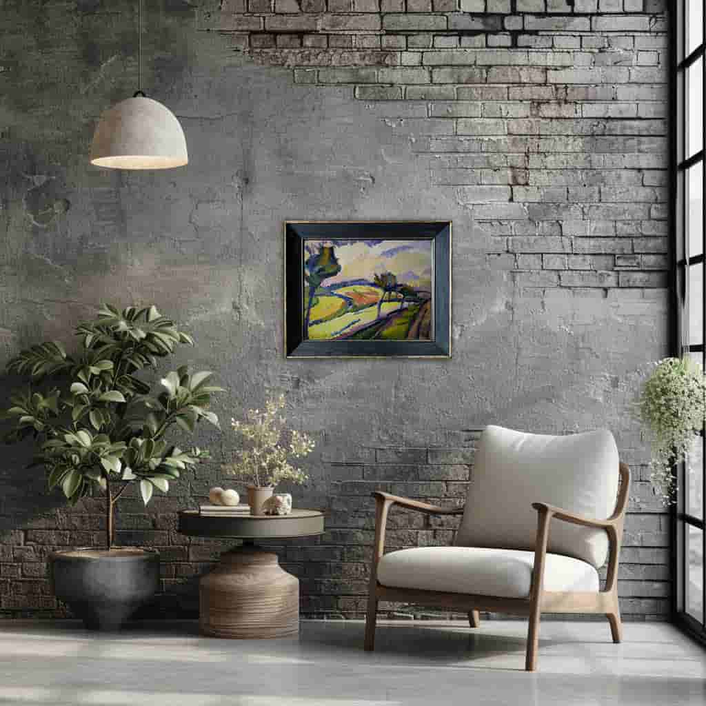 Else van der Feer-Lohmann - Landelijke weg (in interieur)