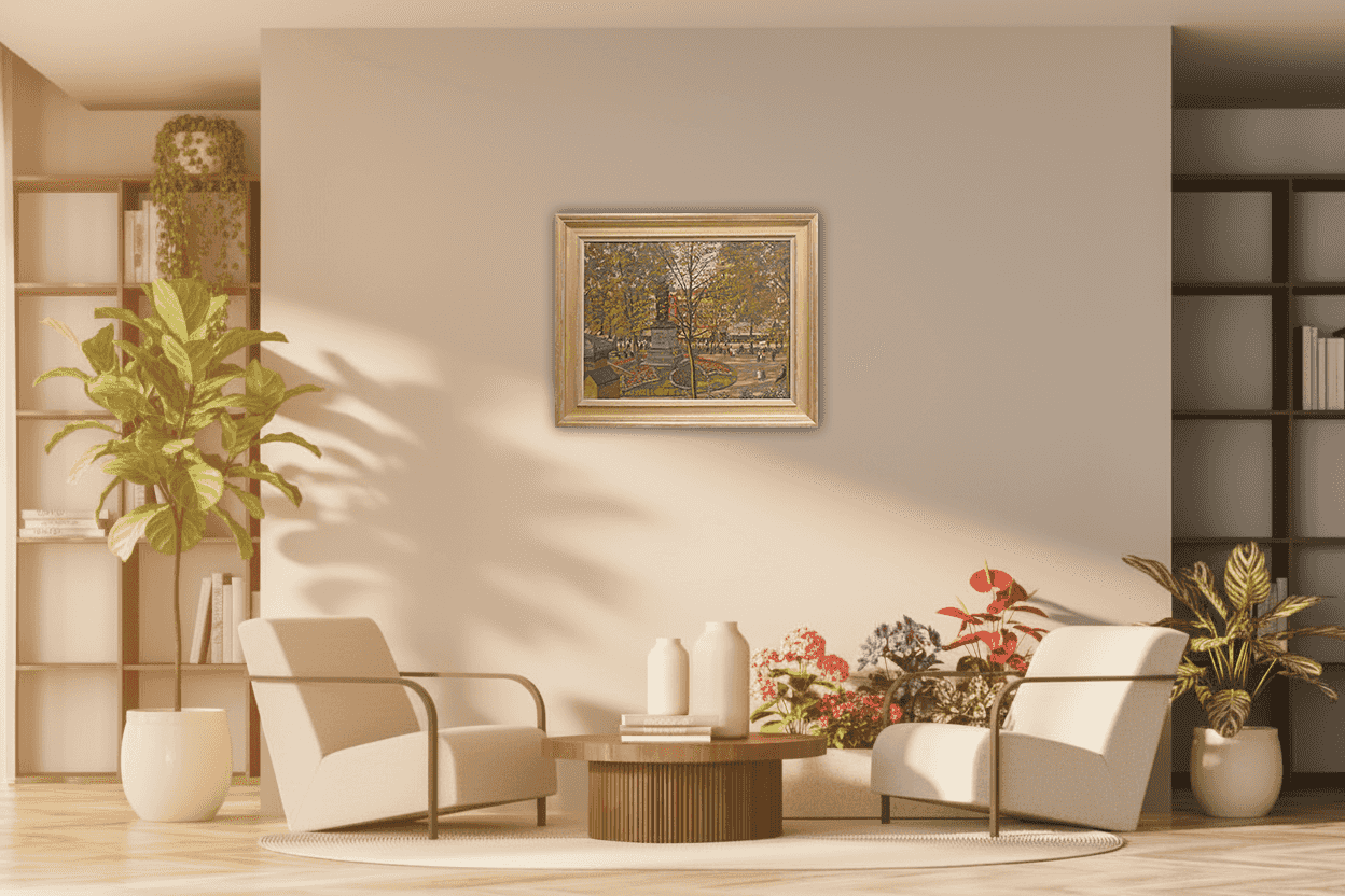 Gerard-Johan Staller - Rembrandtplein in Amsterdam (in interieur)