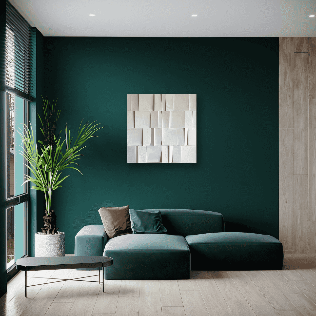 Jaap Egmond - Wit reliëf uit 1975 (in interieur)