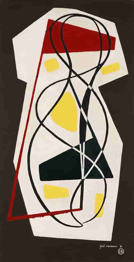 Juul Neumann - Abstracte compositie no. 28 (zonder lijst)