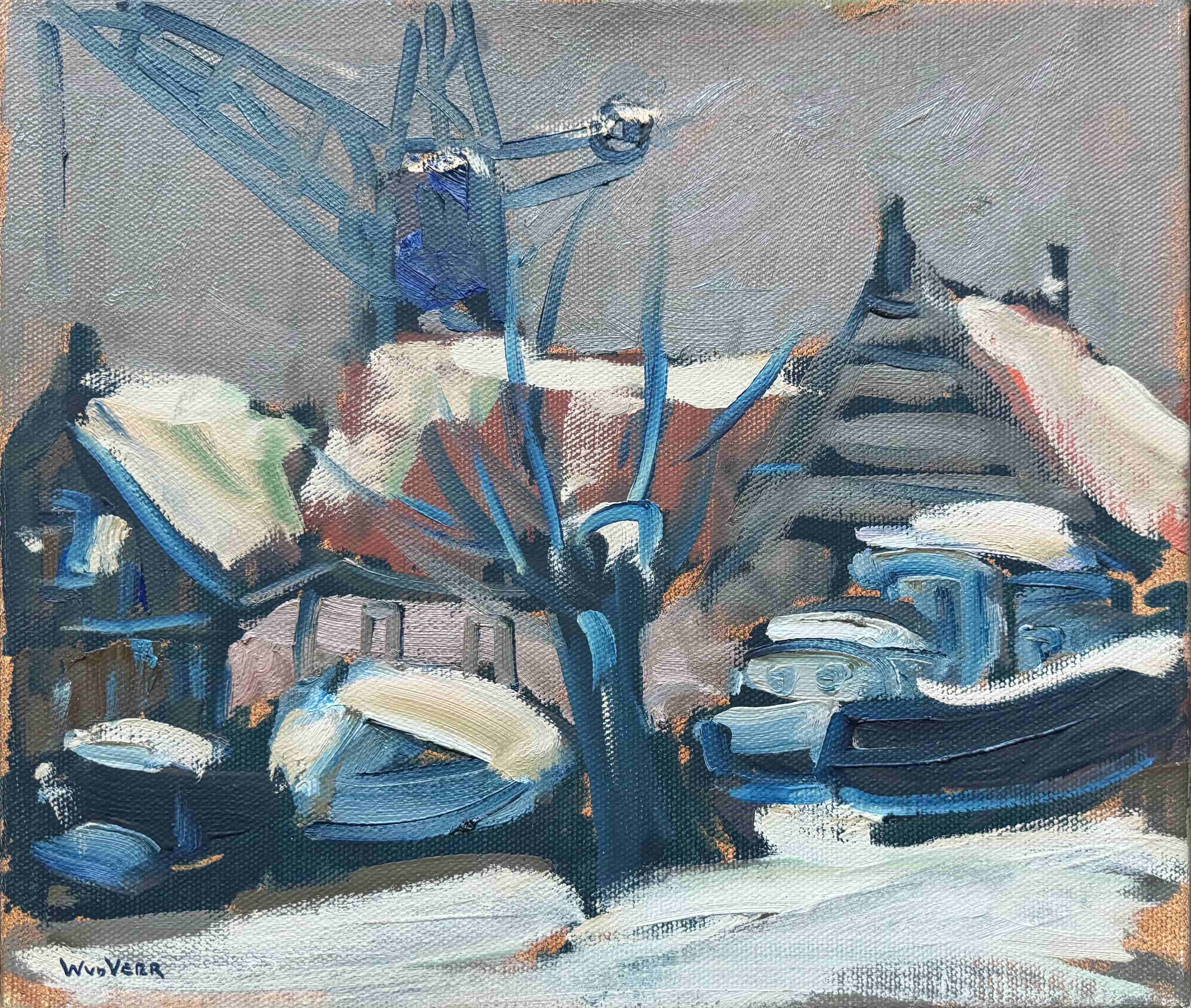 Wim van der Veer - Achter het Vliet (zonder lijst)