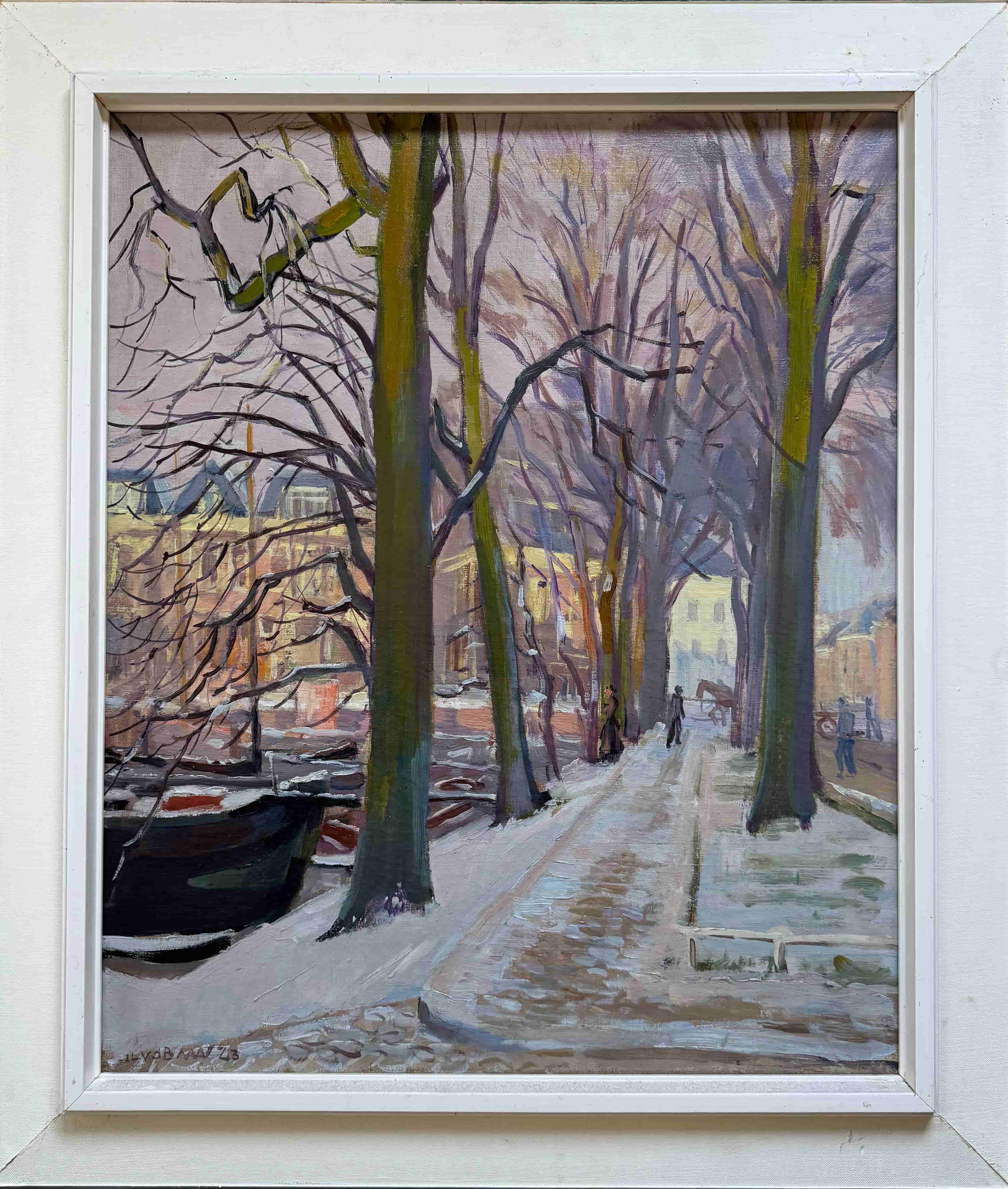 Jan Lucas van der Baan - Westerhaven Groningen (met lijst)