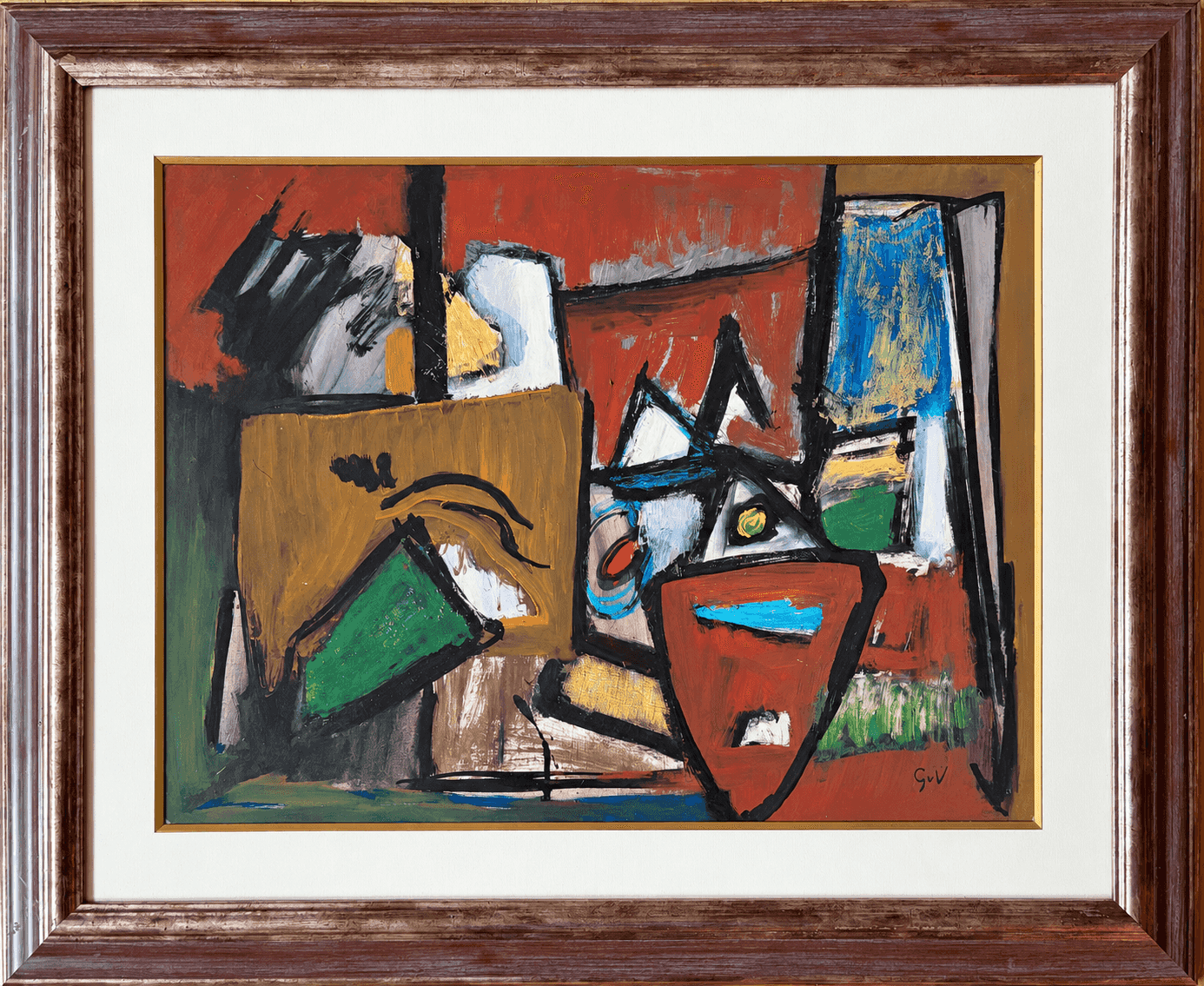 Geer van Velde - Abstracte compositie (1935–1938) (met lijst)