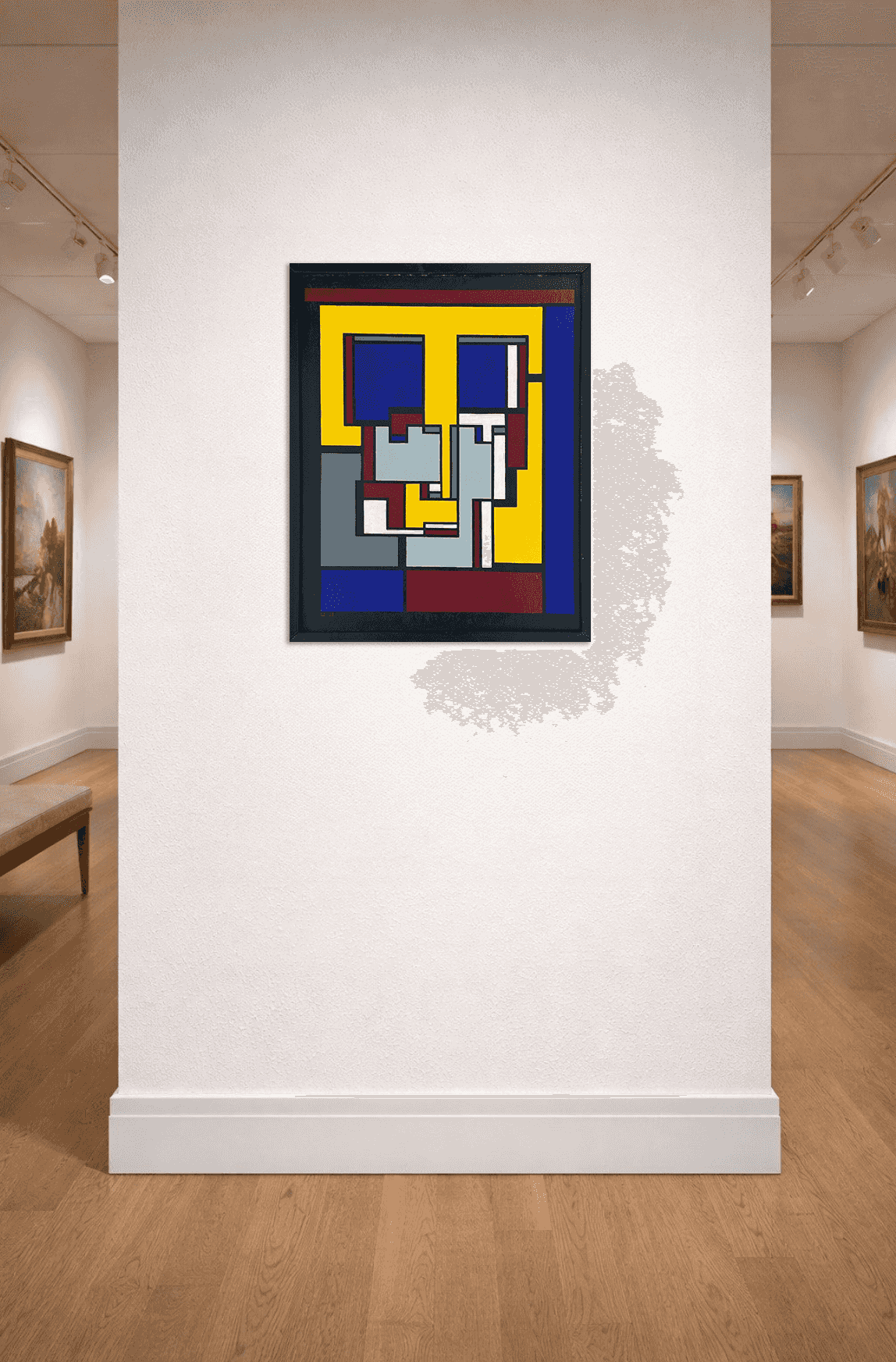 Louise (Lou) Loeber - Kop met pijp (met lijst)