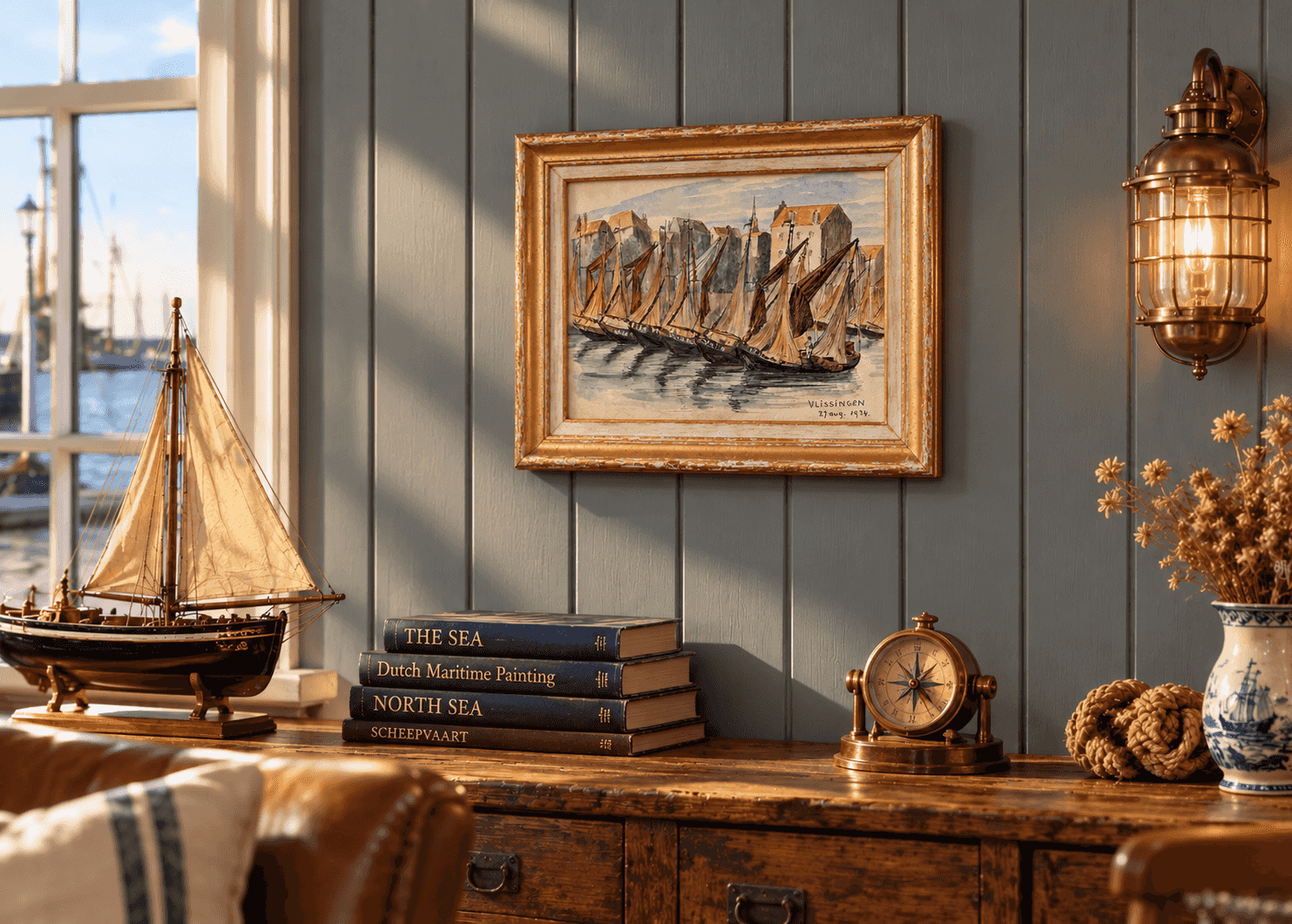 Jo Koster - De haven van Vlissingen, 27 augustus 1924 (in interieur)