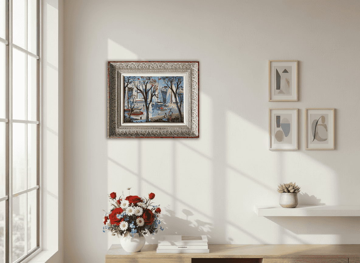 Gerard Hordijk - Levendig tafereel aan de Côte d’Azur (in interieur)